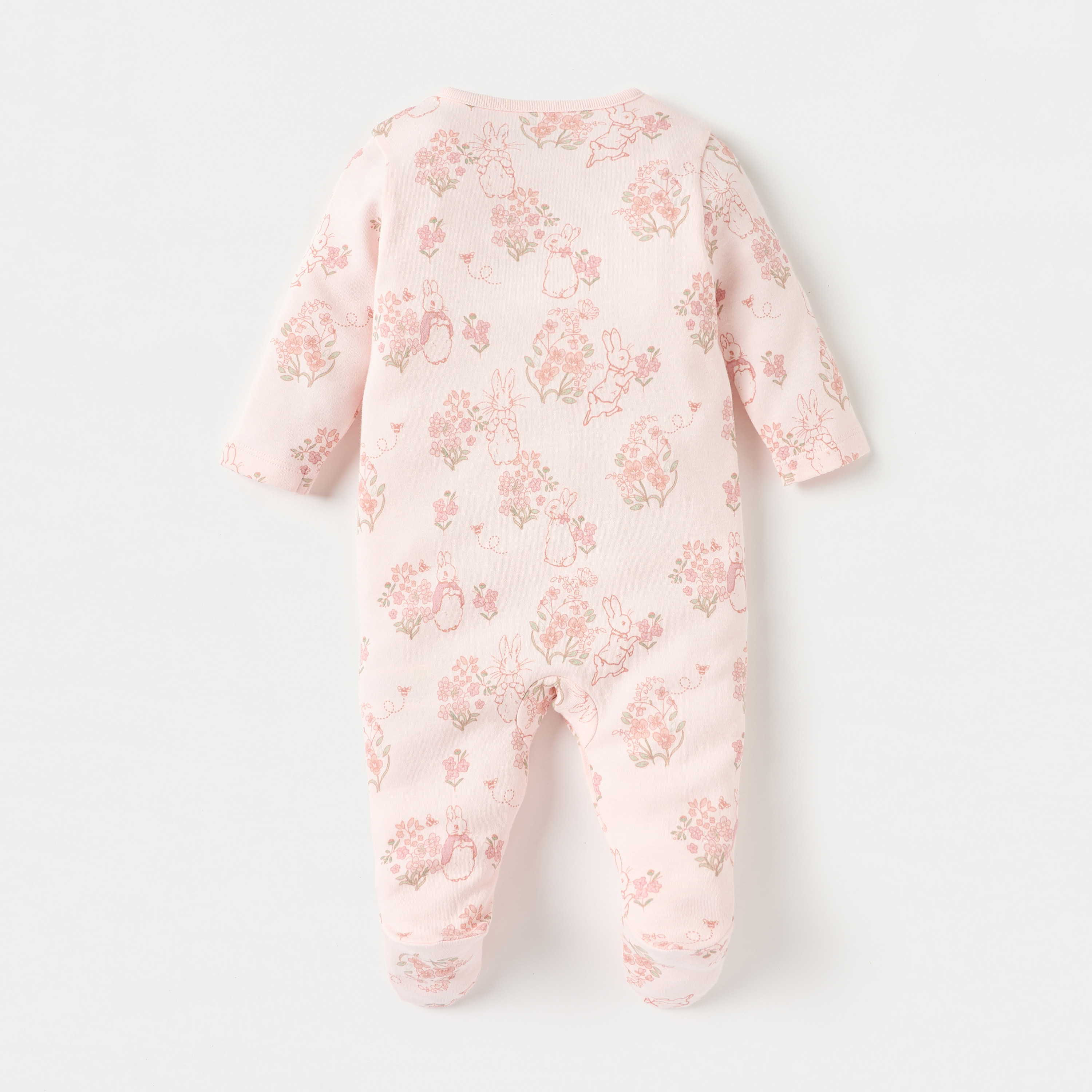 بدلة نوم مغلقة القدمين بأكمام طويلة وطبعات أرنب من جونيورز-baby-girls-clothing-nightwear-sleepsuits-image-4