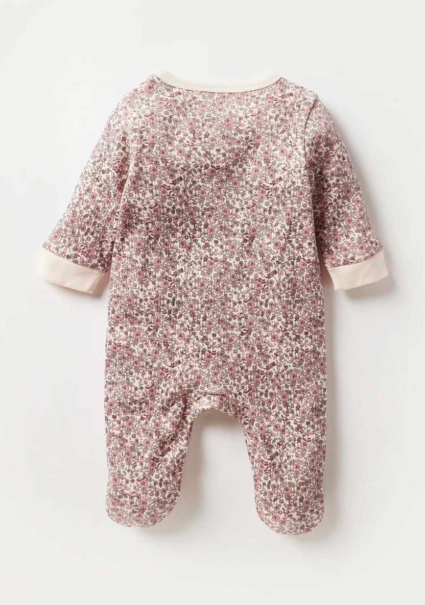 Juniors All-Over Floral Print Closed Feet Sleepsuit-Sleepsuits-image-1