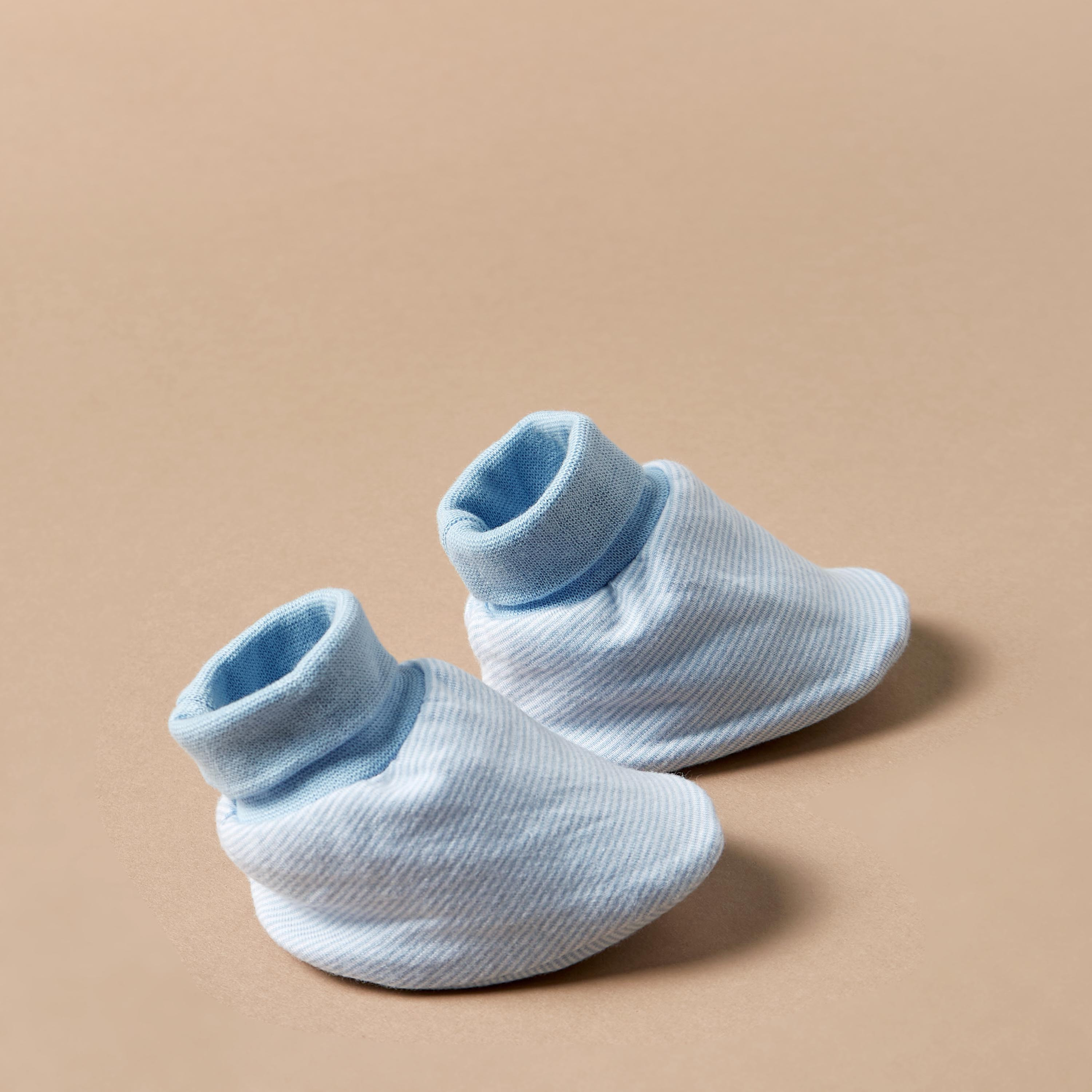 Juniors All-Over Striped Slip-On Booties-baby-boys-shoes-booties-image-3