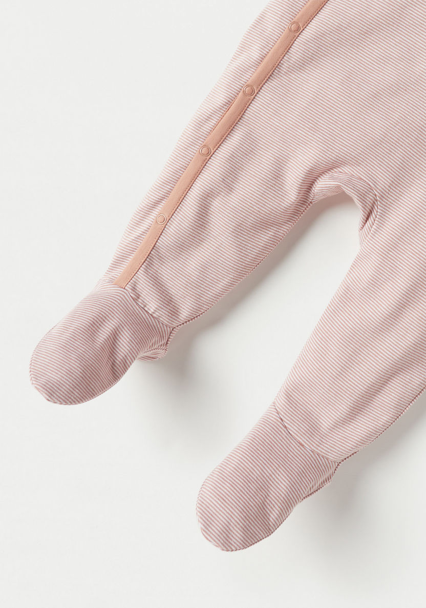 Juniors Striped Closed Feet Sleepsuit-Sleepsuits-image-3