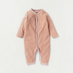Juniors Solid Sleepsuit with Long Sleeves and Snap Button Closure