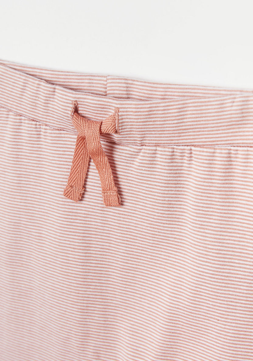 Juniors Striped Pyjamas with Drawstring Closure-Pyjama Sets-image-1
