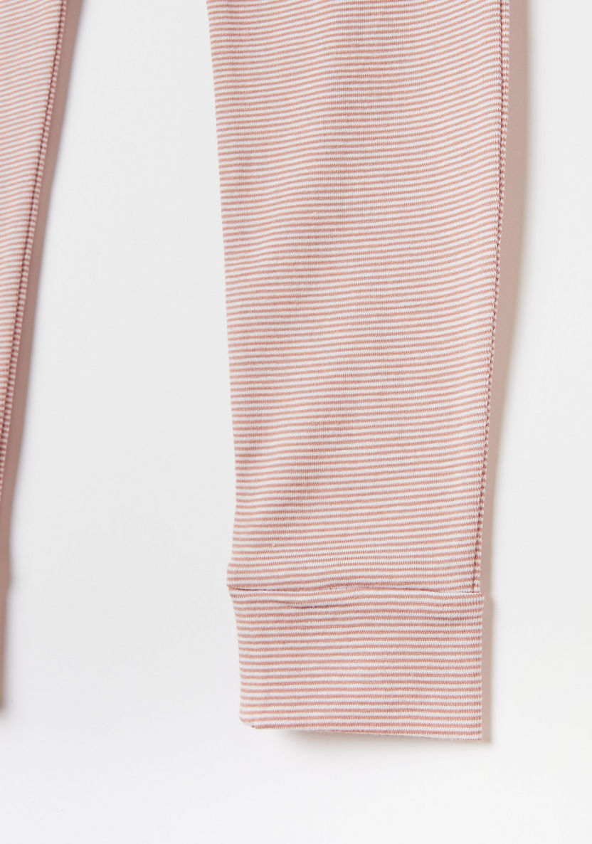 Juniors Striped Pyjamas with Drawstring Closure-Pyjama Sets-image-2