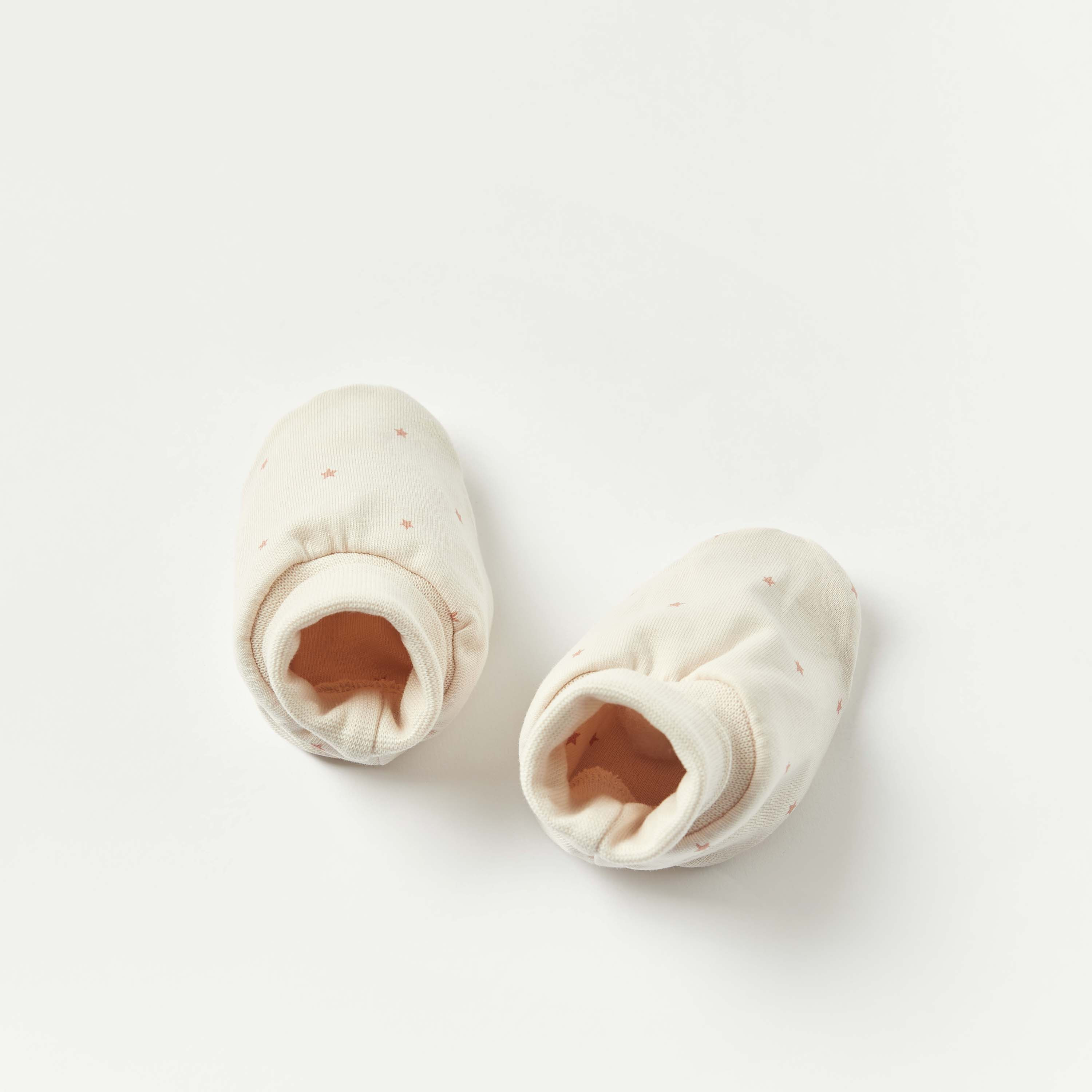 Juniors Star Print Slip-On Booties-baby-boys-shoes-booties-image-1
