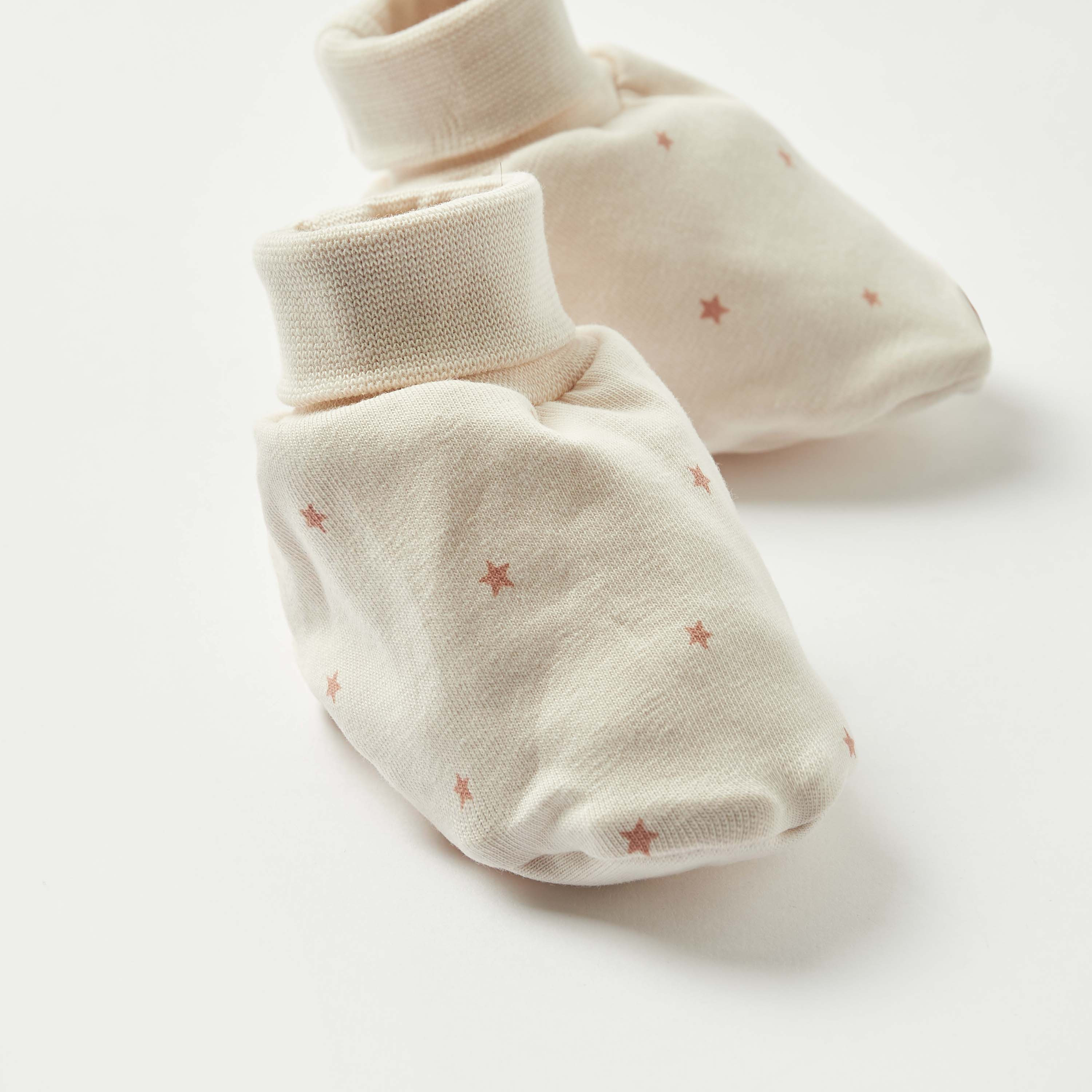 Juniors Star Print Slip-On Booties-baby-boys-shoes-booties-image-3
