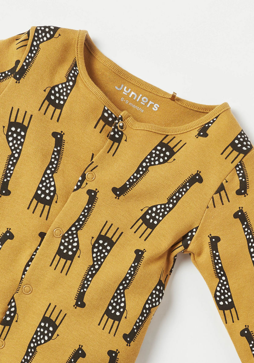 Juniors All-Over Giraffe Print Sleepsuit-Sleepsuits-image-2