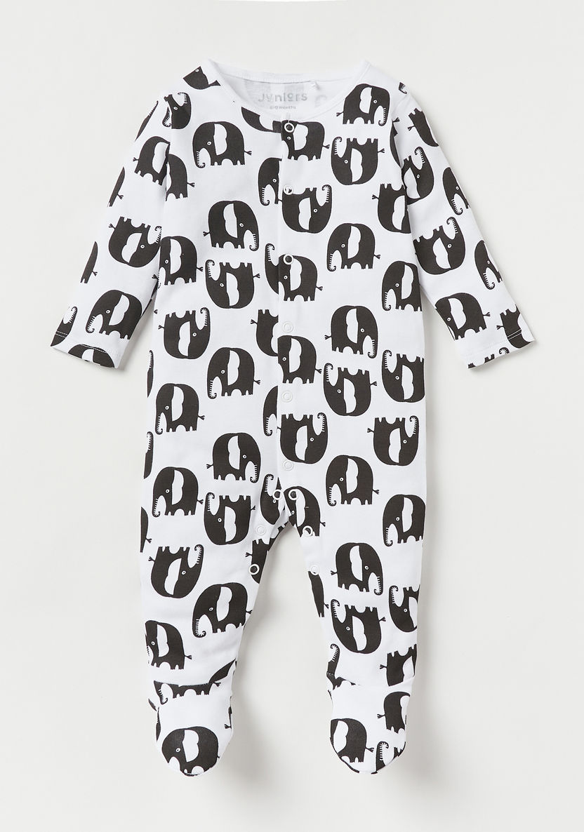 Juniors All-Over Elephant Print Sleepsuit-Sleepsuits-image-0