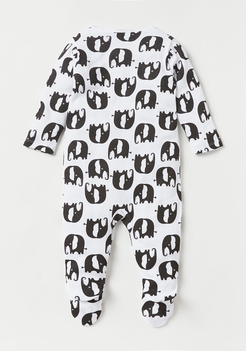 Juniors All-Over Elephant Print Sleepsuit-Sleepsuits-image-1