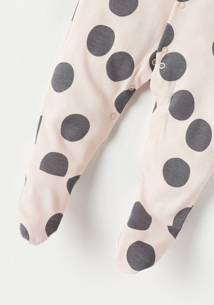 Juniors All-Over Polka Dot Print Closed Feet Sleepsuit-Sleepsuits-image-3