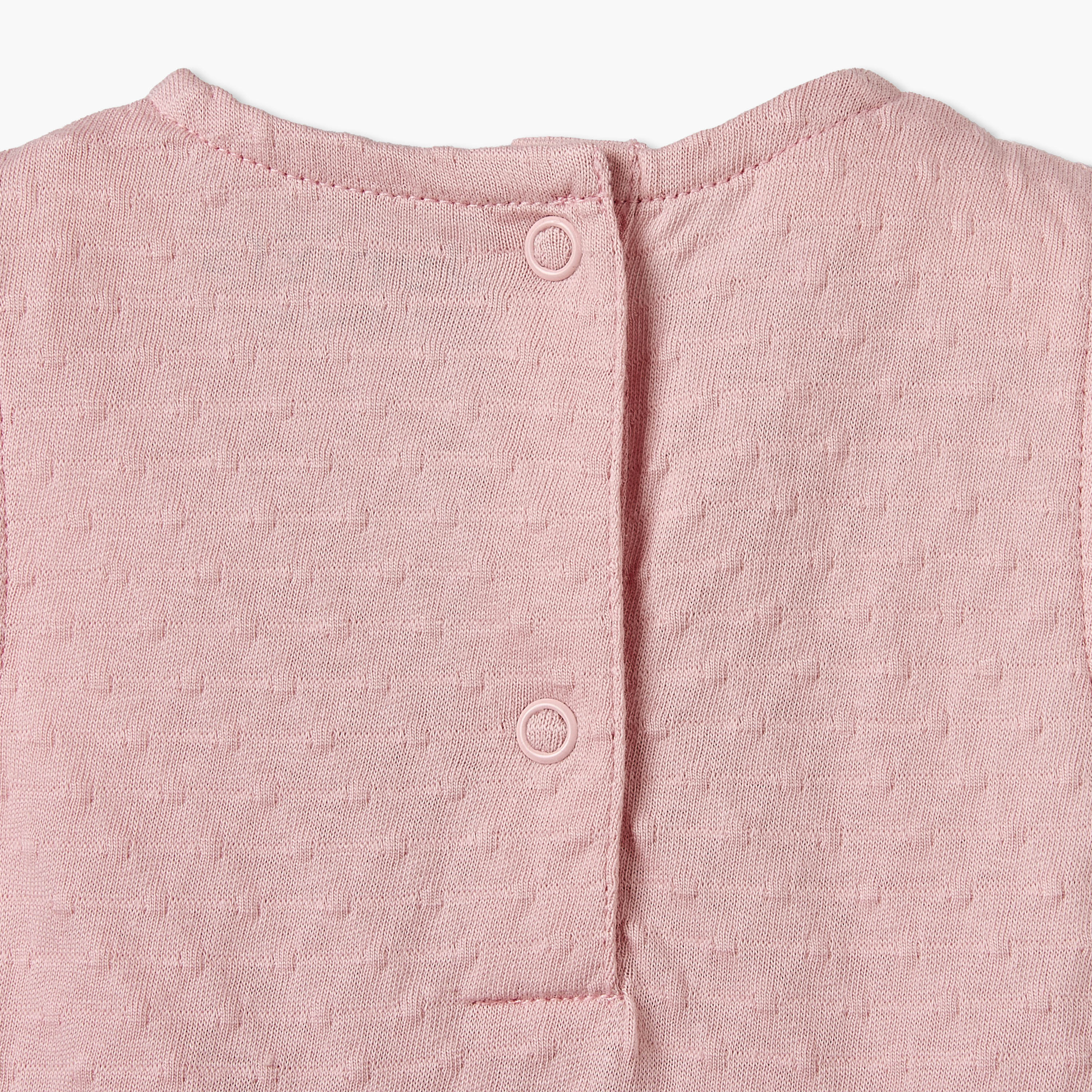 Juniors Crew Neck Sleeveless Romper with Ruffle Trim-baby-girls-clothing-rompers-image-5