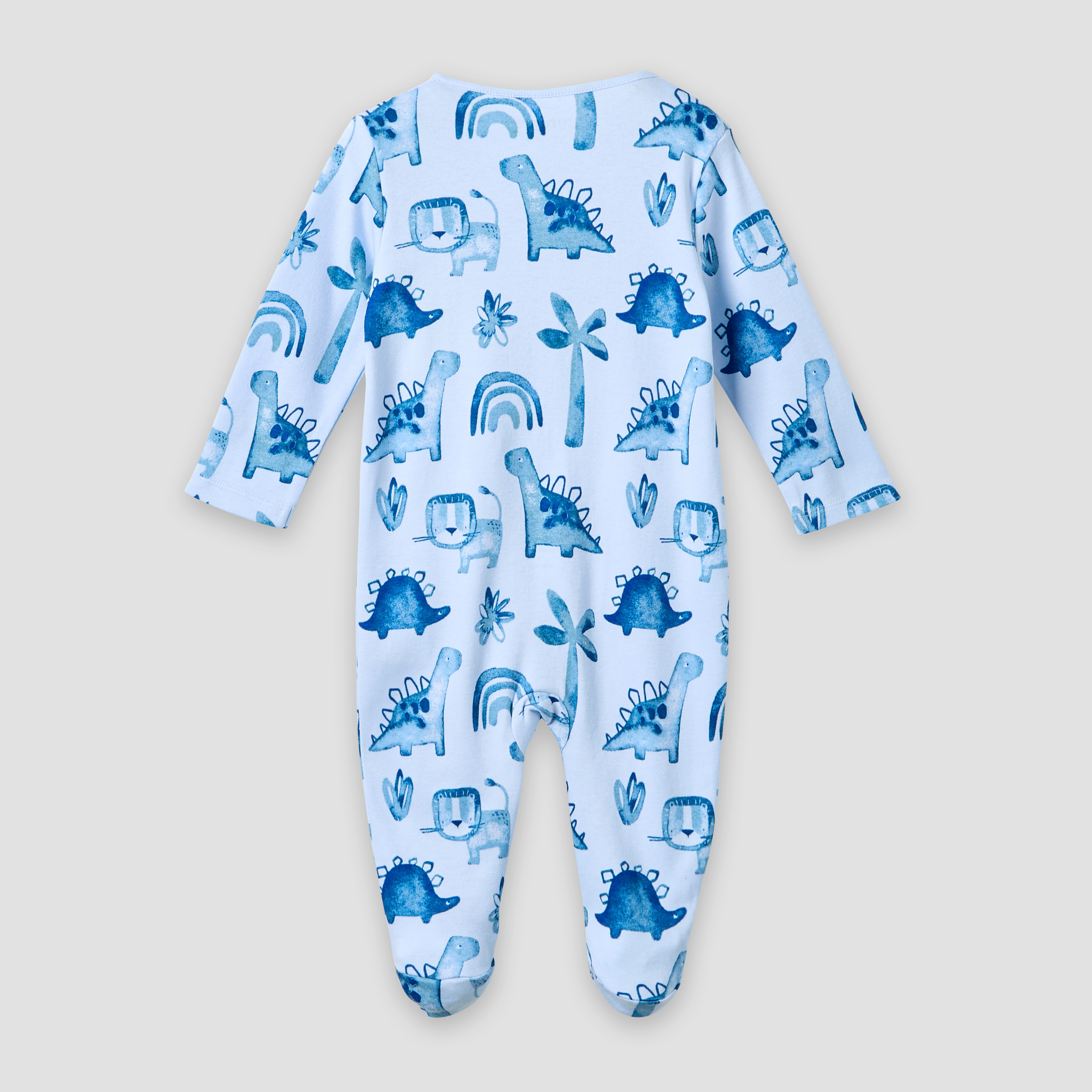 Juniors Round Neck Sleepsuit with Snap Button Closure - Cotton - Long Sleeves-promo_babyshop_Buy3for69_QAT130126-image-3
