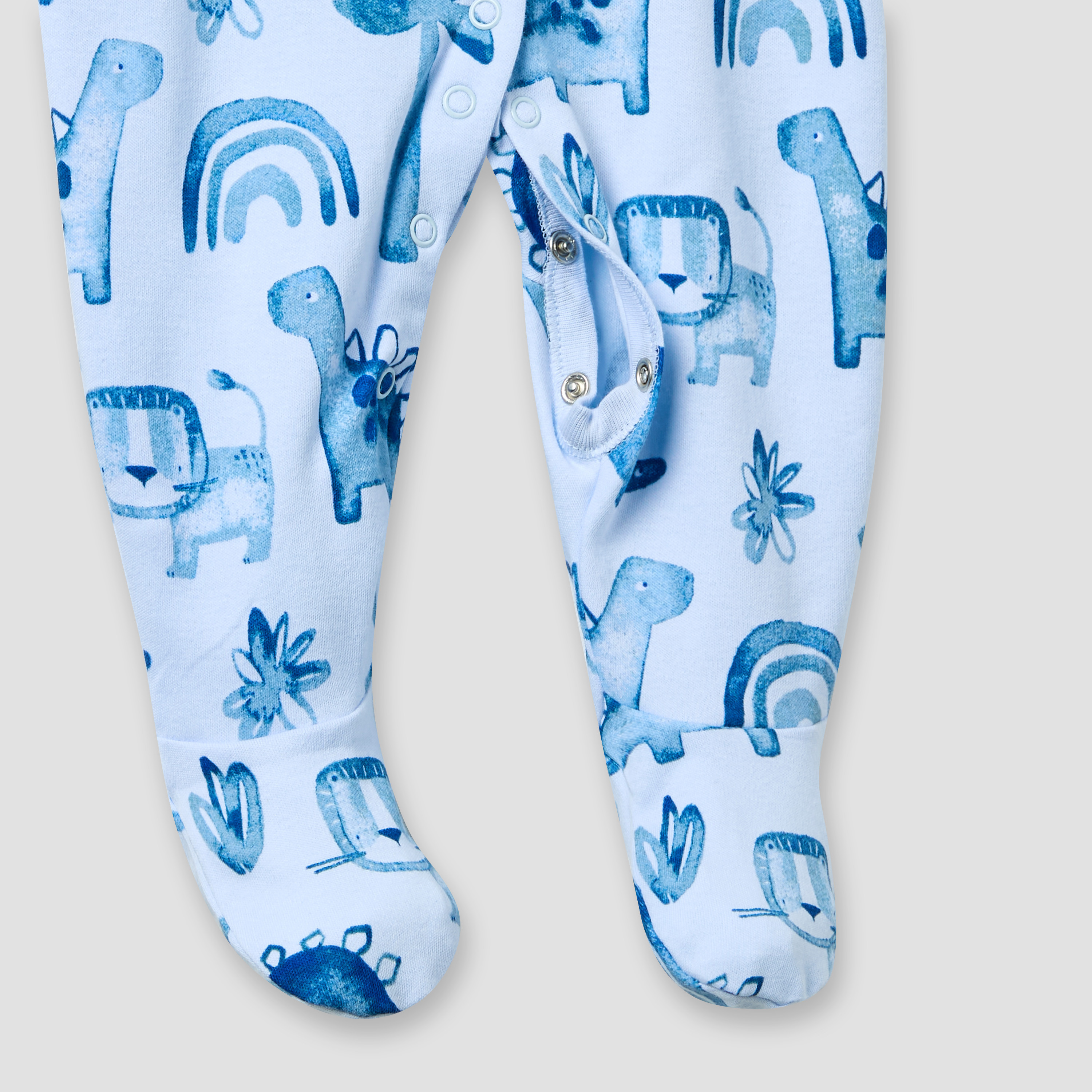 Juniors Round Neck Sleepsuit with Snap Button Closure - Cotton - Long Sleeves-promo_babyshop_Buy3for69_QAT130126-image-5