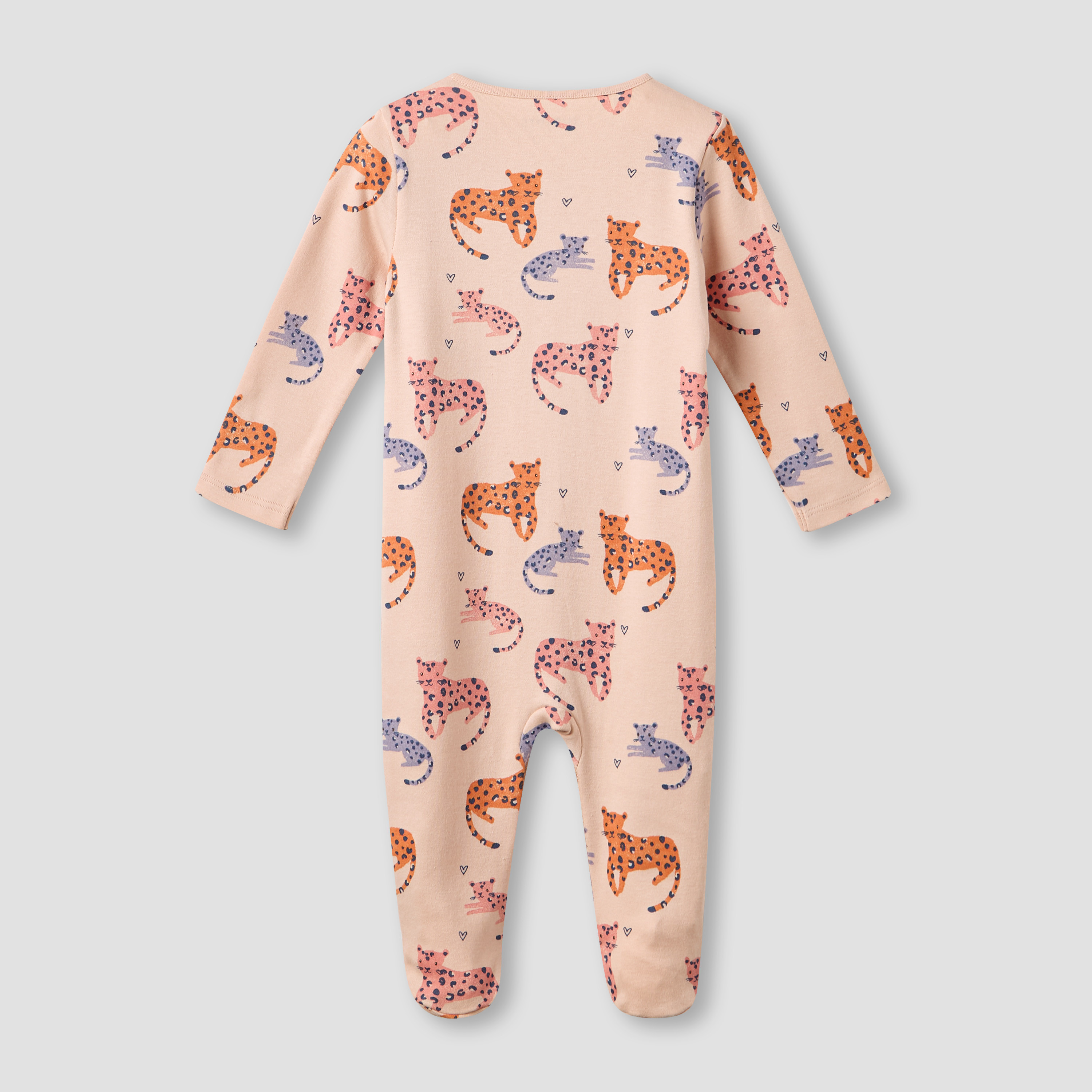 Juniors Round Neck Sleepsuit with Snap Button Closure - Cotton - Long Sleeves-promo_babyshop_Buy3for69_OMN130126-image-3