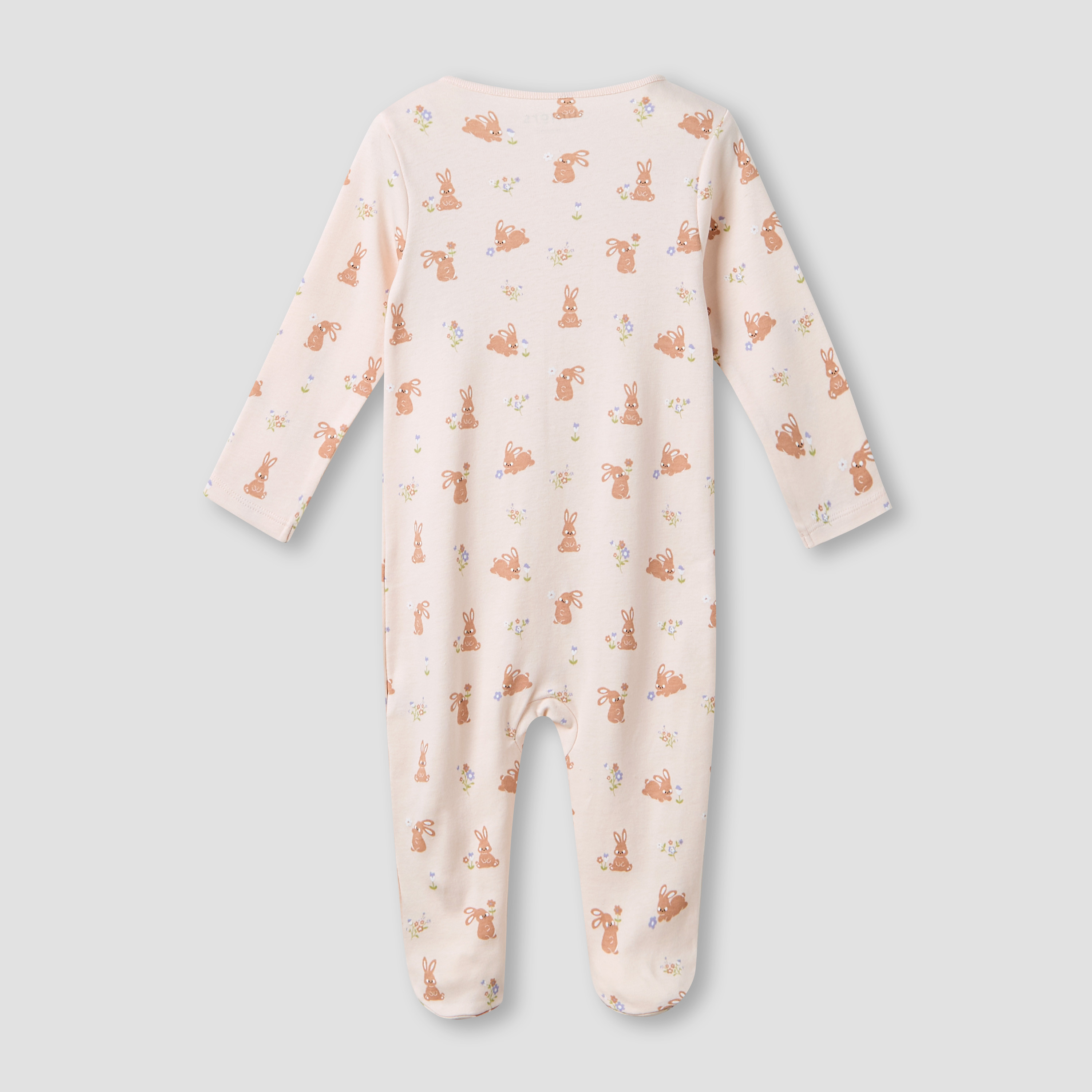 Juniors Round Neck Sleepsuit with Rabbit Print - Cotton - Long Sleeves-promo_babyshop_Buy3for69_BAH130126-image-3