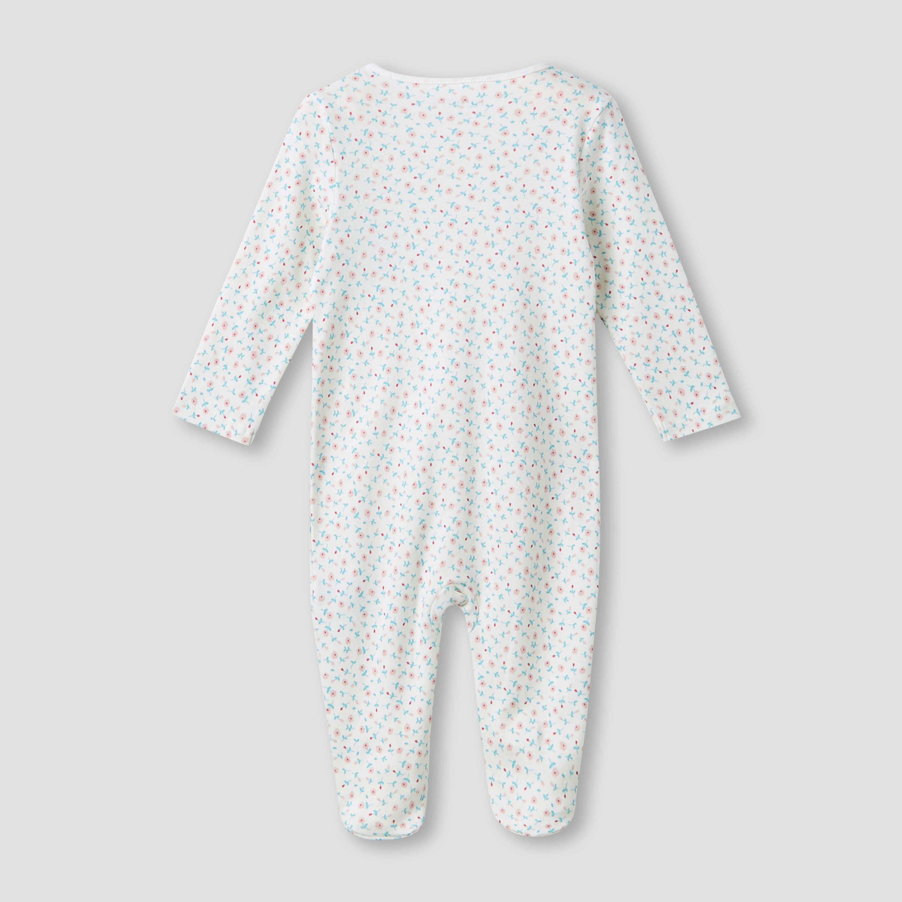 Juniors Cotton Round Neck Long Sleeves Sleepsuit with Floral Print-promo_babyshop_Buy3for69_OMN130126-image-3