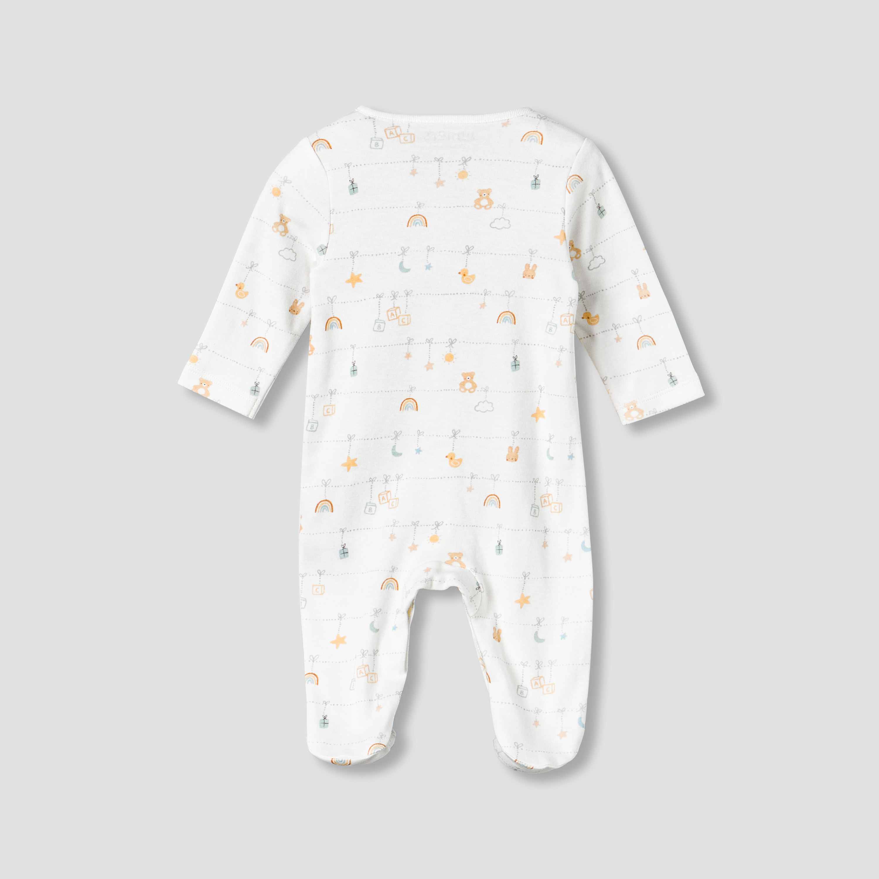Juniors Cotton Round Neck Long Sleeves Sleepsuit with Fun Print-baby-girls-clothing-nightwear-sleepsuits-image-3