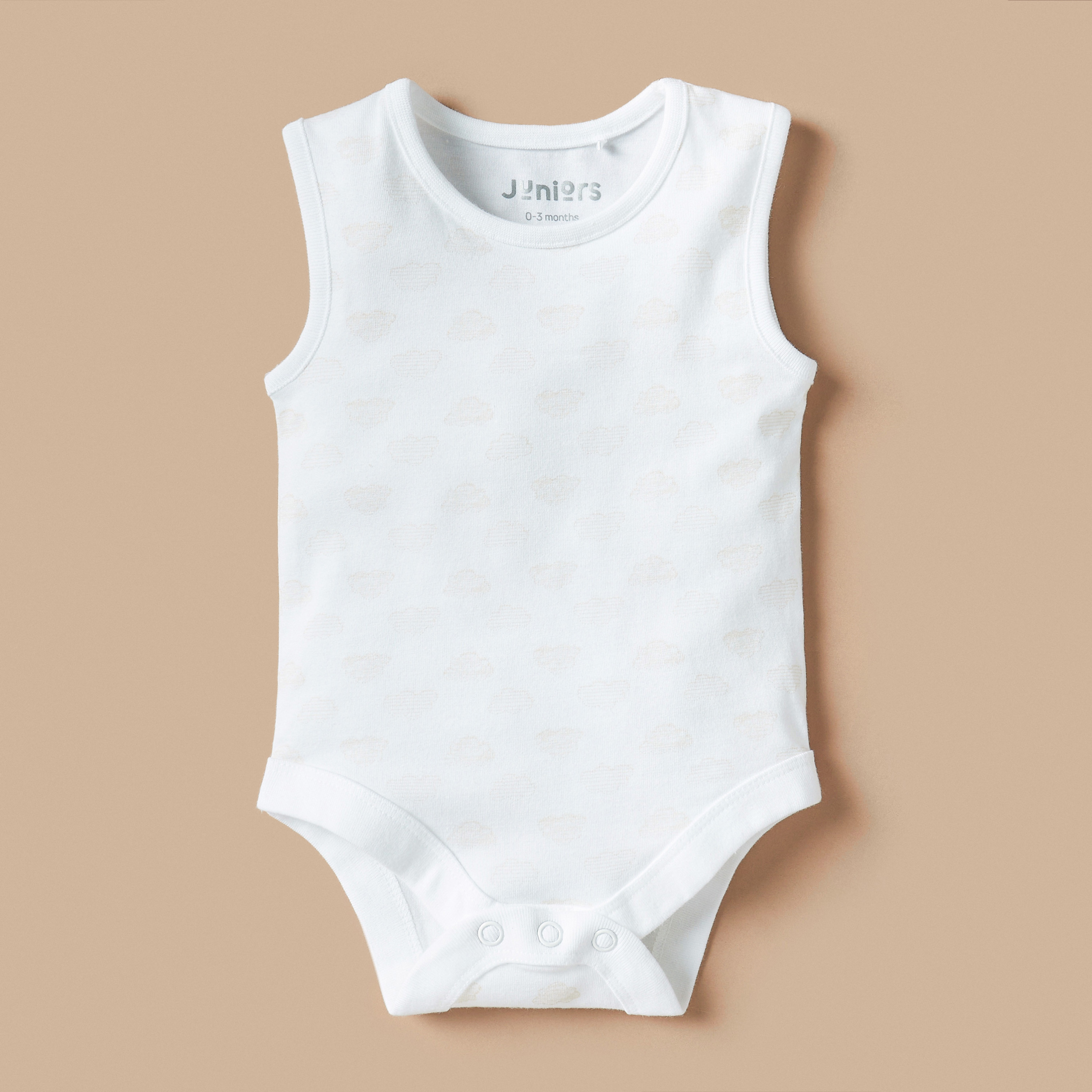 Juniors Printed Sleeveless Bodysuit - Set of 2-baby-girls-clothing-bodysuits-image-2