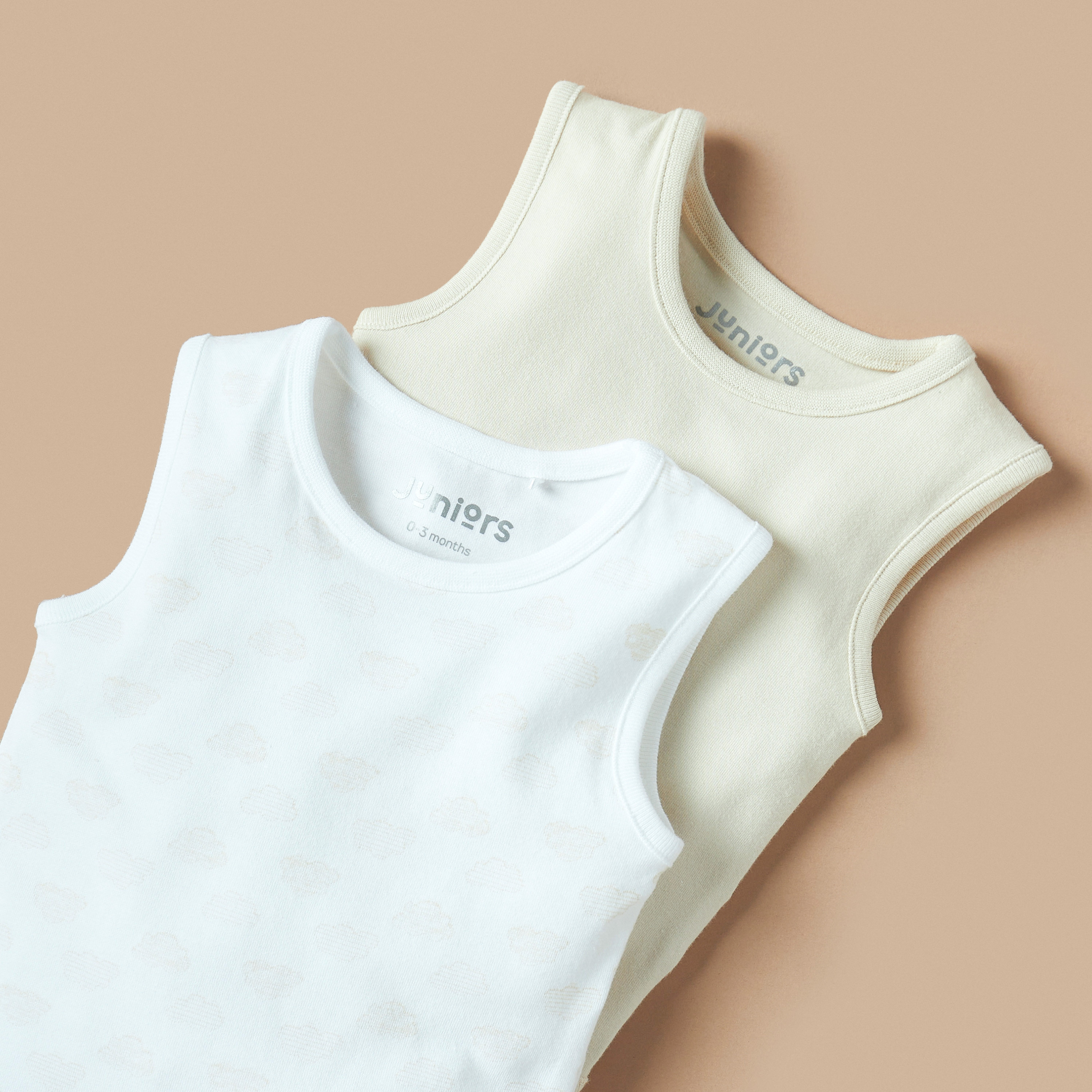 Juniors Printed Sleeveless Bodysuit - Set of 2-baby-girls-clothing-bodysuits-image-4