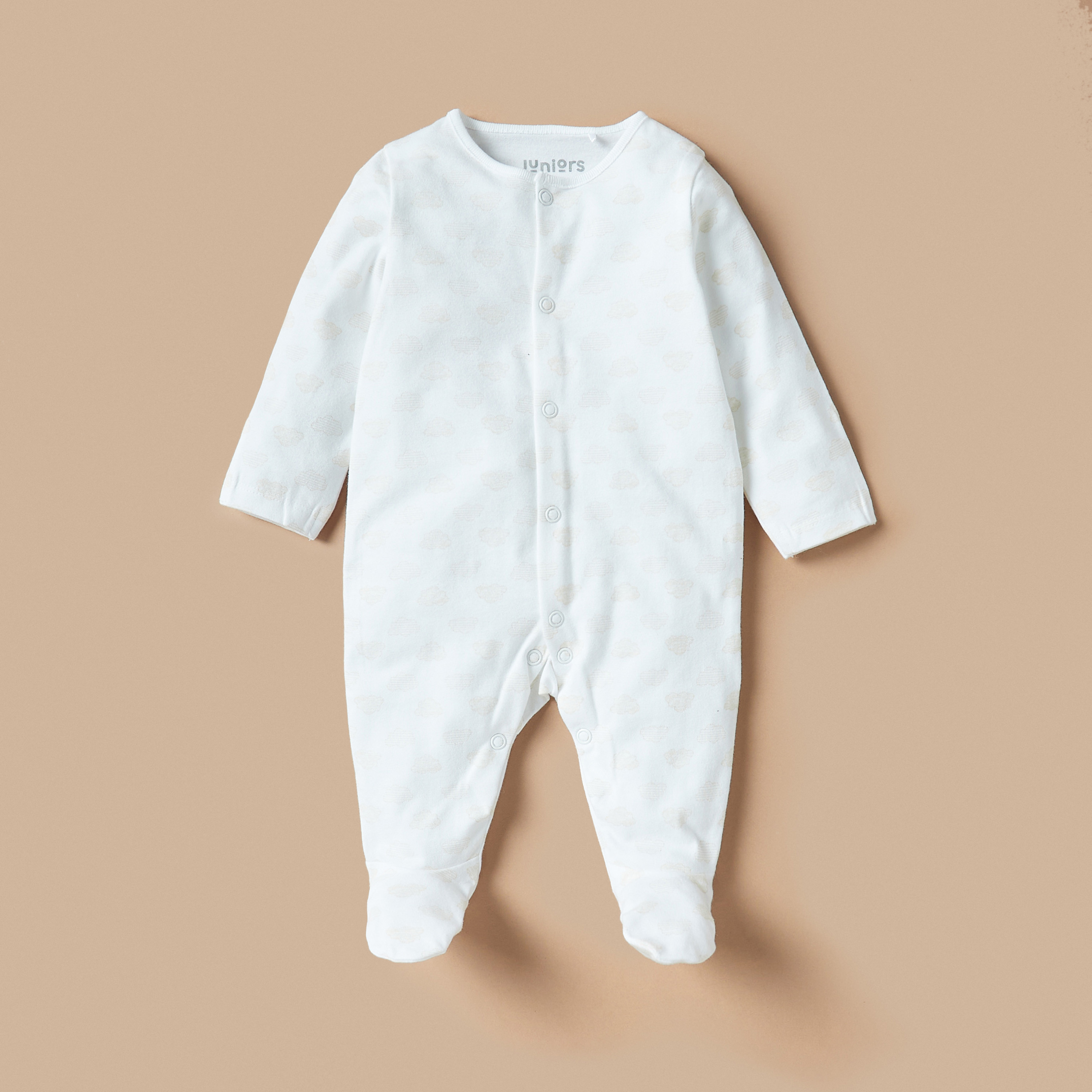 Juniors Assorted Long Sleeves Sleepsuit with Button Closure - Set of 2-baby-girls-clothing-nightwear-sleepsuits-image-2