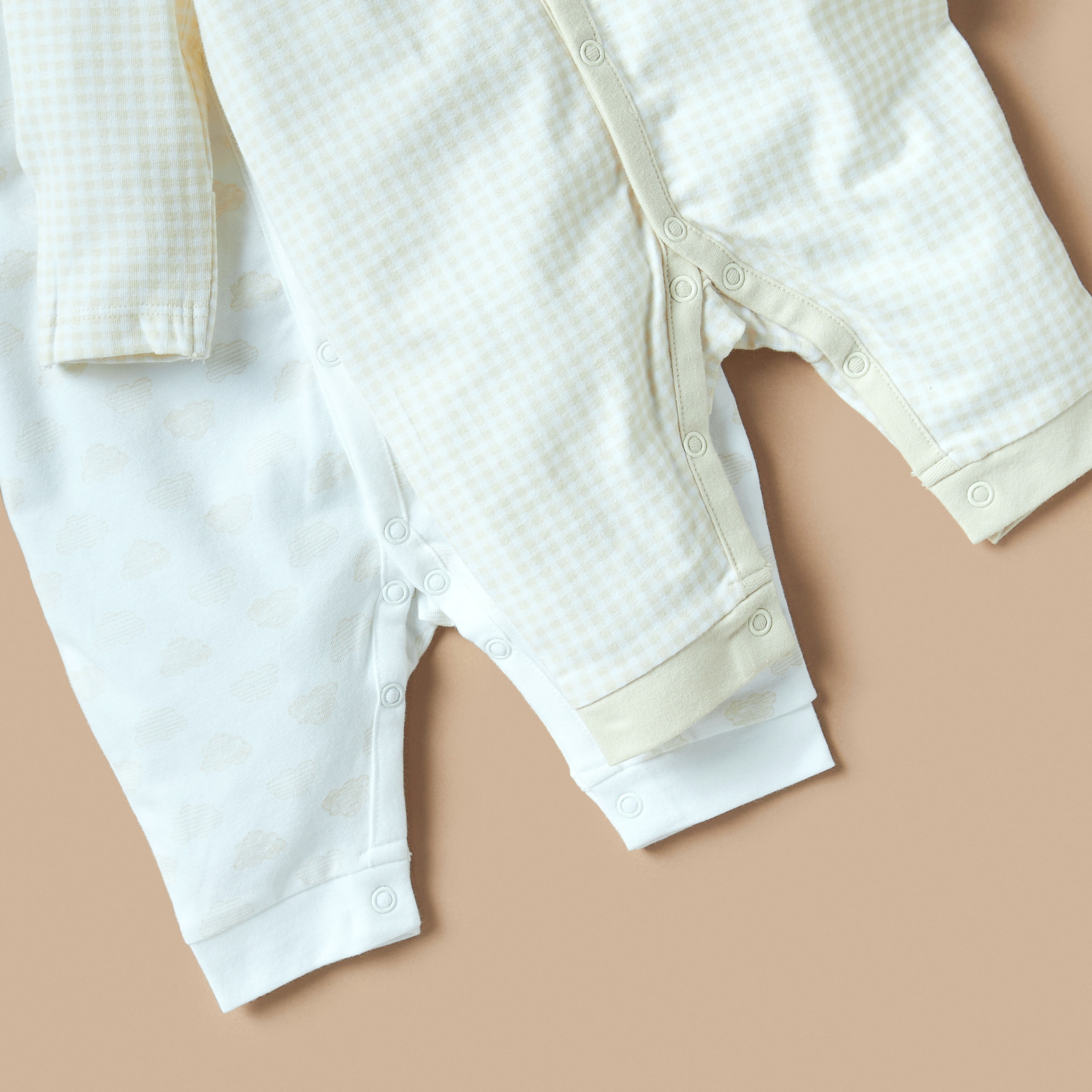 Juniors Printed Long Sleeves Sleepsuit with Button Closure - Set of 2-baby-girls-clothing-nightwear-sleepsuits-image-5