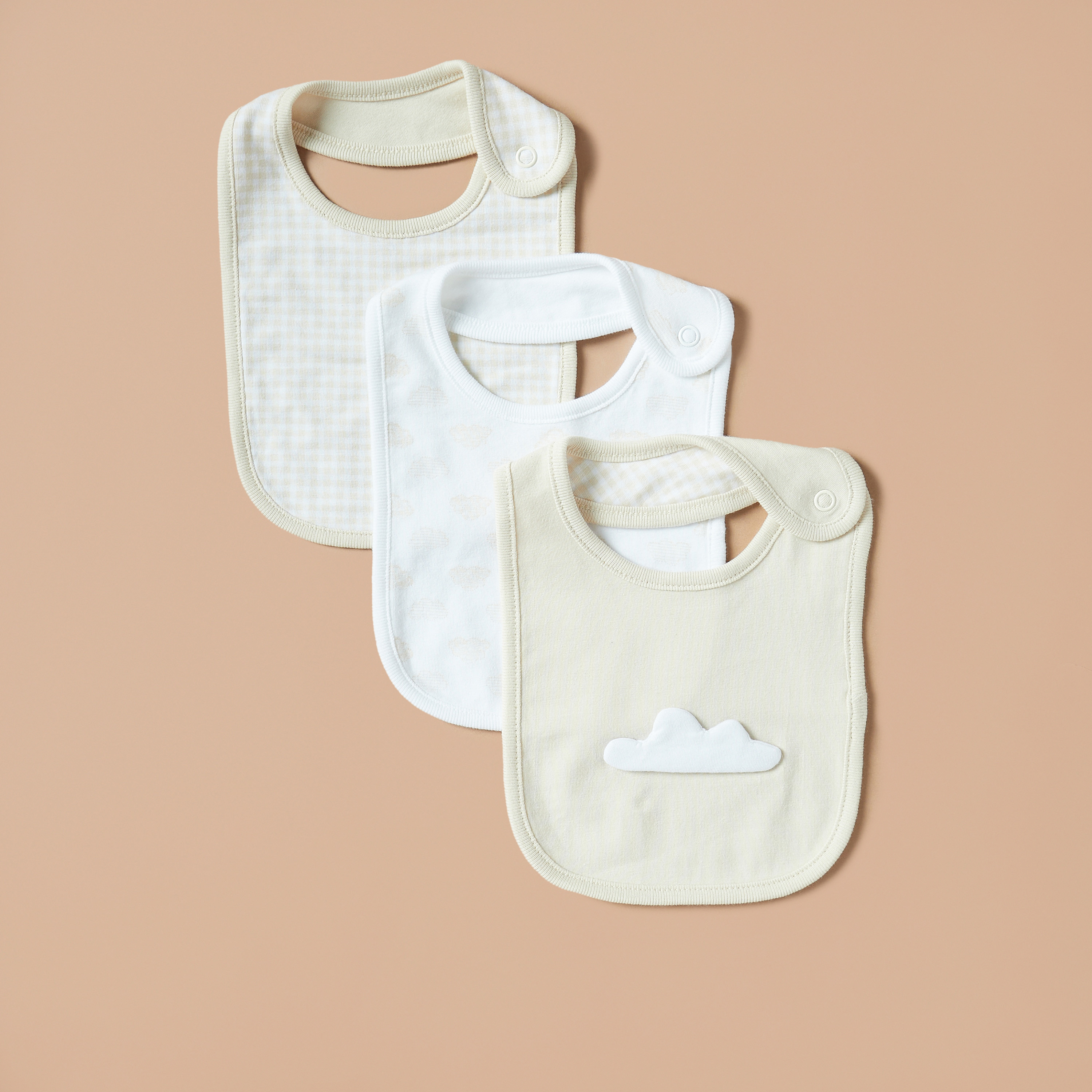 Bibs with button sale closure