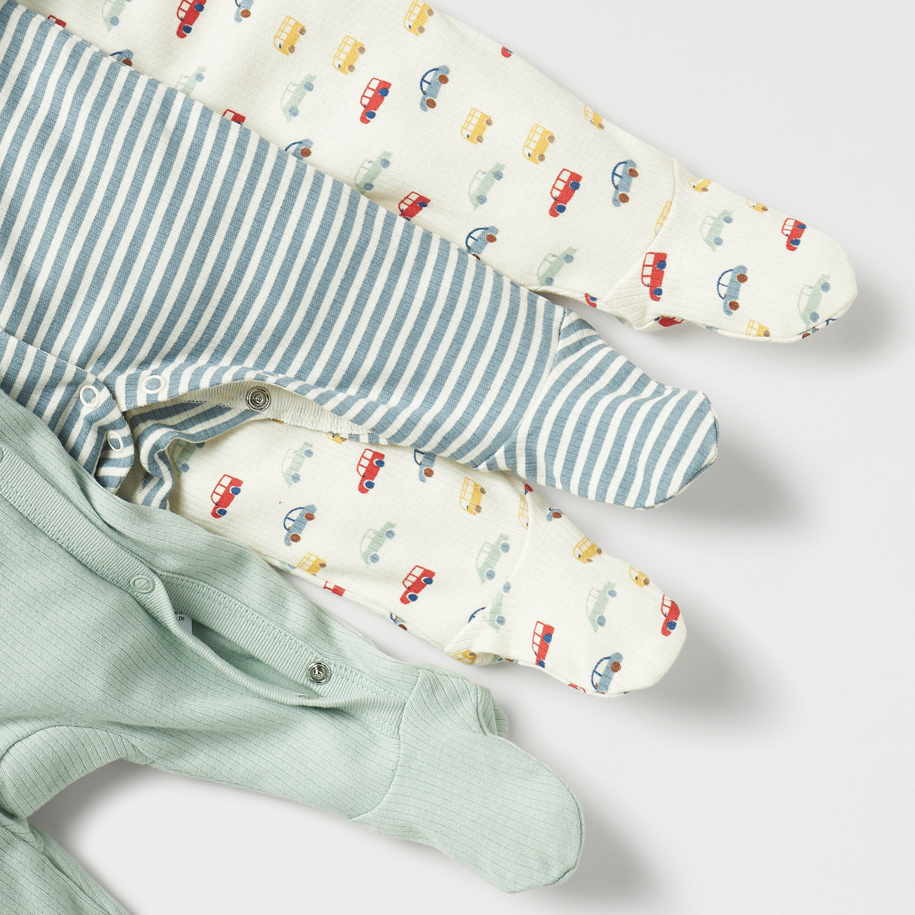 بدلات نوم مغلقة القدمين بطبعات من جونيورز - طقم من 3 قطع-baby-boys-clothing-nightwear-sleepsuits-image-6