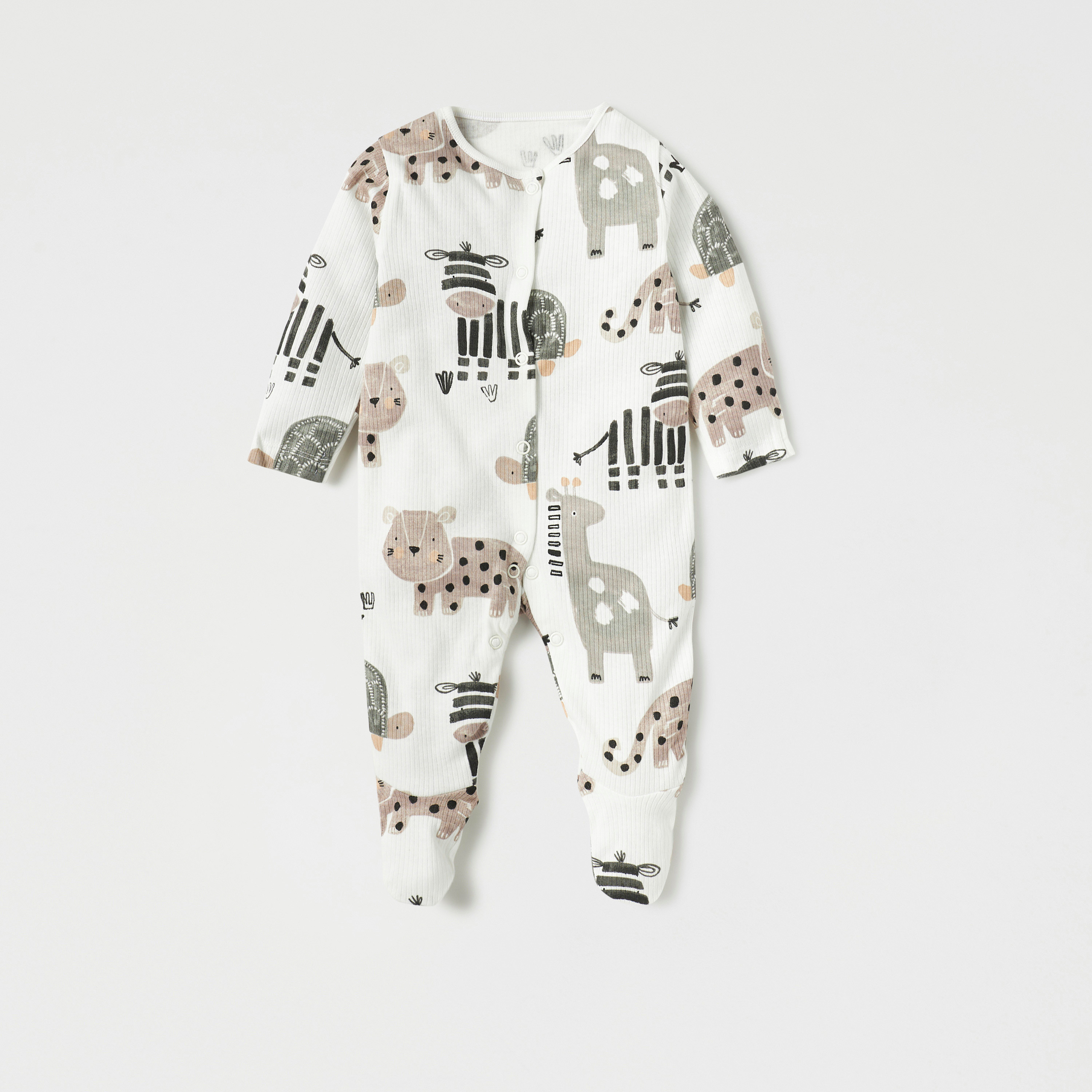 Juniors Animal Print Closed Feet Sleepsuit - Set of 3-baby-boys-clothing-nightwear-sleepsuits-image-2