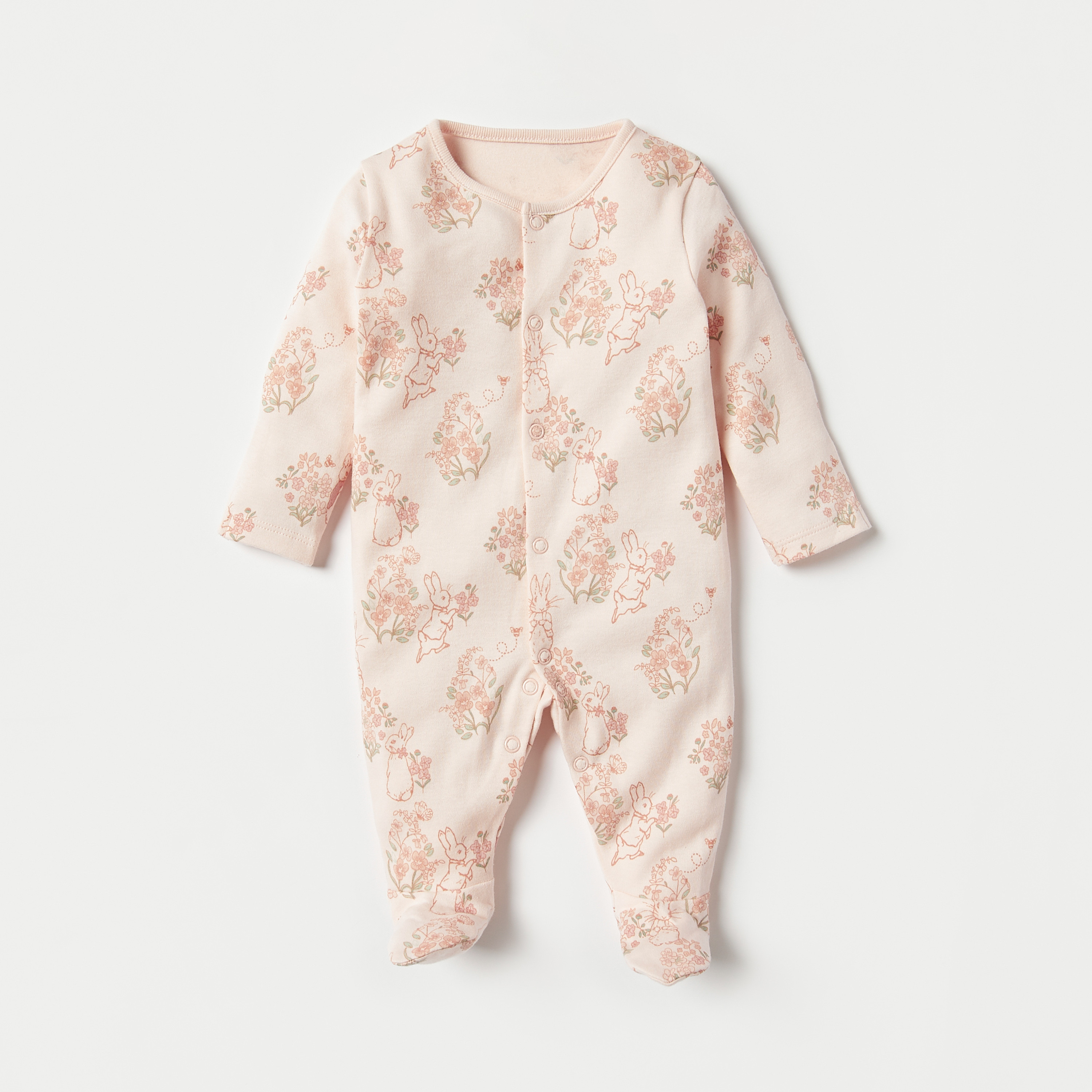 Juniors Printed Closed Feet Sleepsuit - Set of 3-baby-girls-clothing-nightwear-sleepsuits-image-2