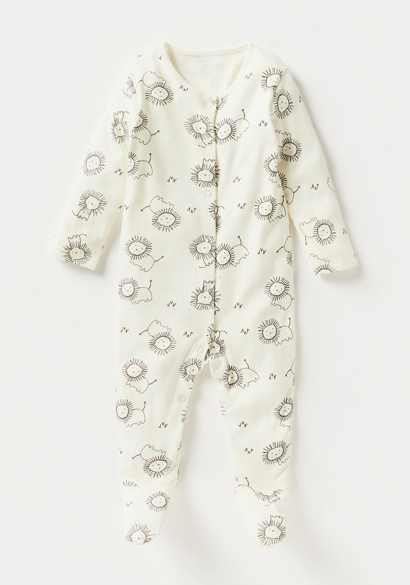 Juniors Printed Closed Feet Sleepsuit - Set of 3-Sleepsuits-image-1