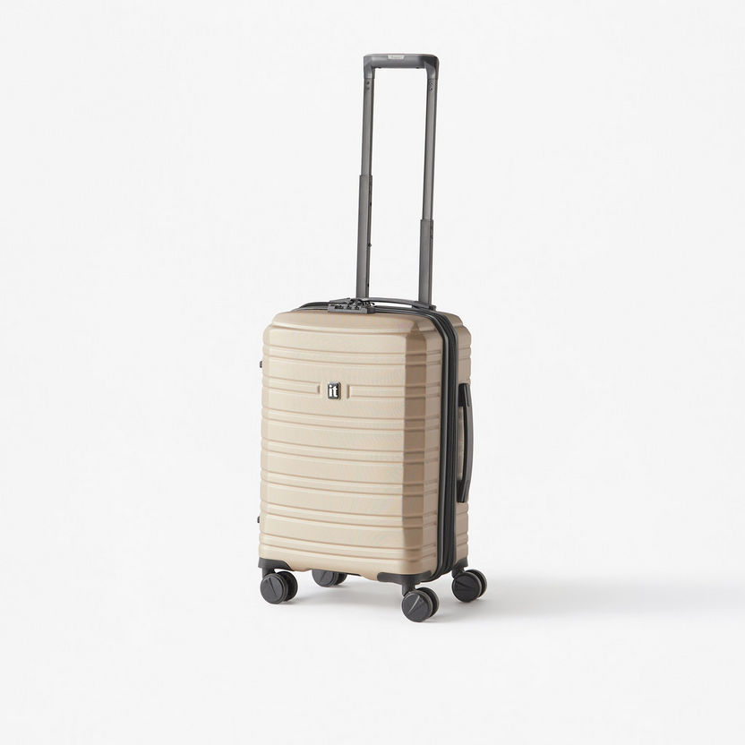 IT Textured Hardcase Luggage Trolley Bag with Retractable Handle-Luggage-image-1