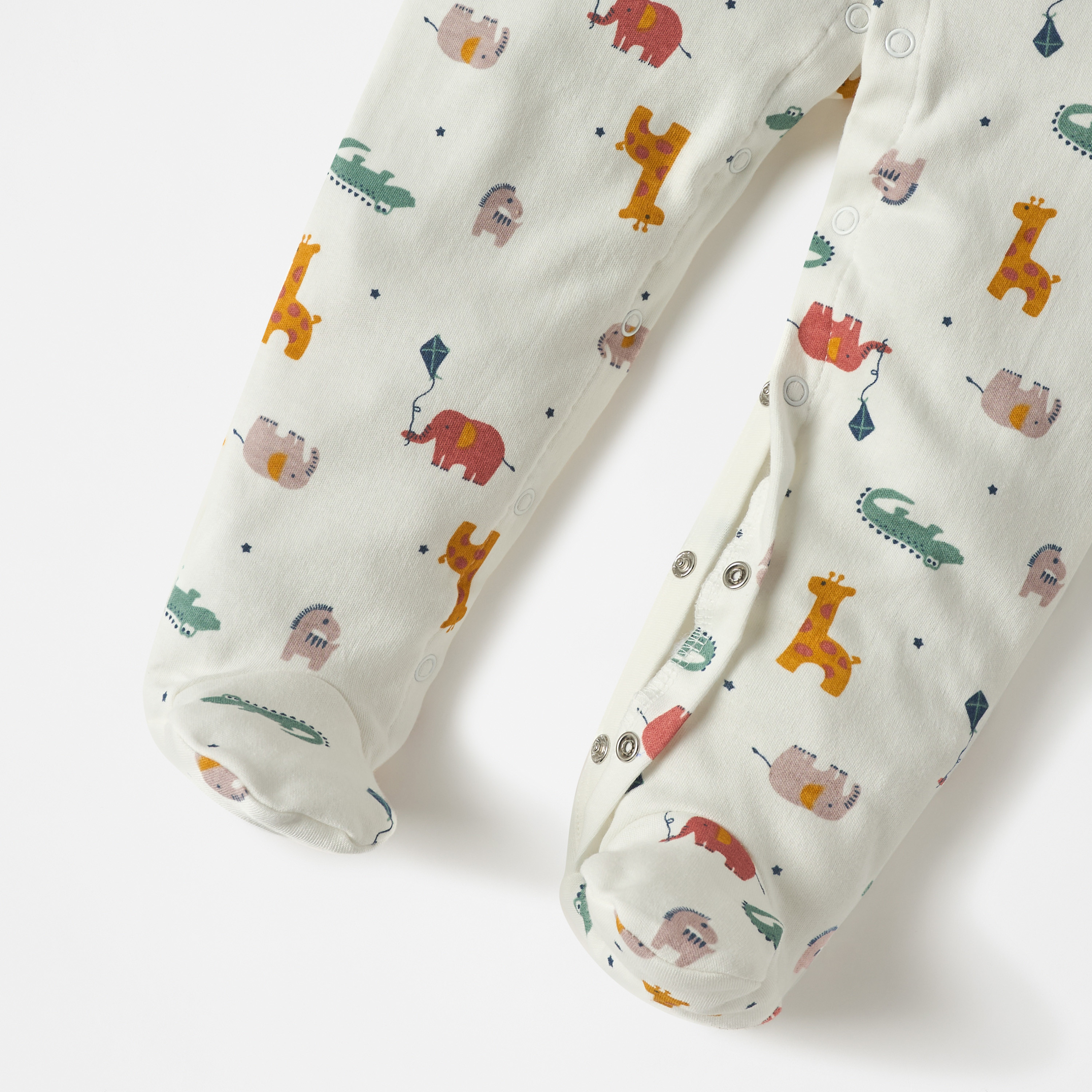 Juniors All-Over Animal Print Closed Feet Sleepsuit with Long Sleeves-baby-boys-clothing-nightwear-sleepsuits-image-4