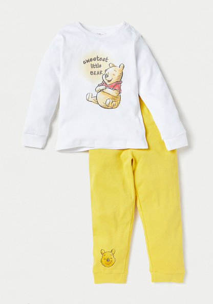 Disney Winnie-the-Pooh Print T-shirt and Elasticated Pyjamas - Set of 4-Pyjama Sets-image-1