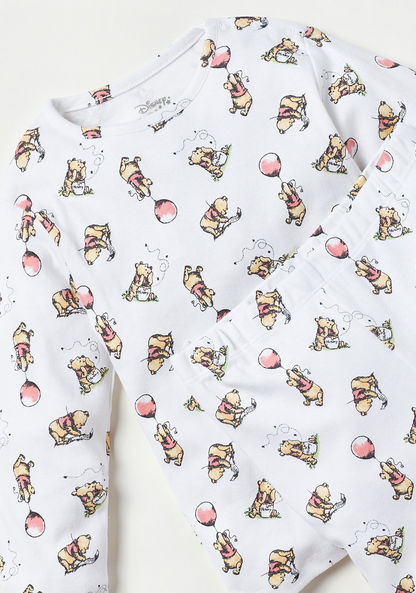 Disney Winnie-the-Pooh Print T-shirt and Elasticated Pyjamas - Set of 4-Pyjama Sets-image-3