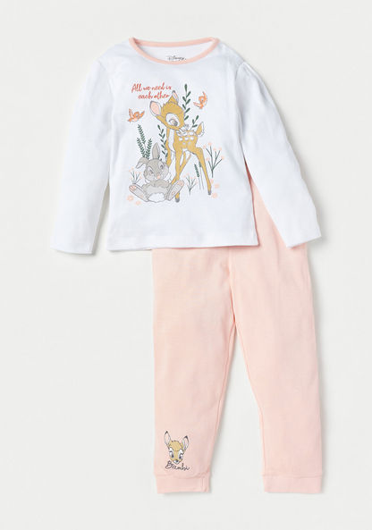 Disney Bambi Print T-shirts and Pyjamas - Set of 2-Pyjama Sets-image-0