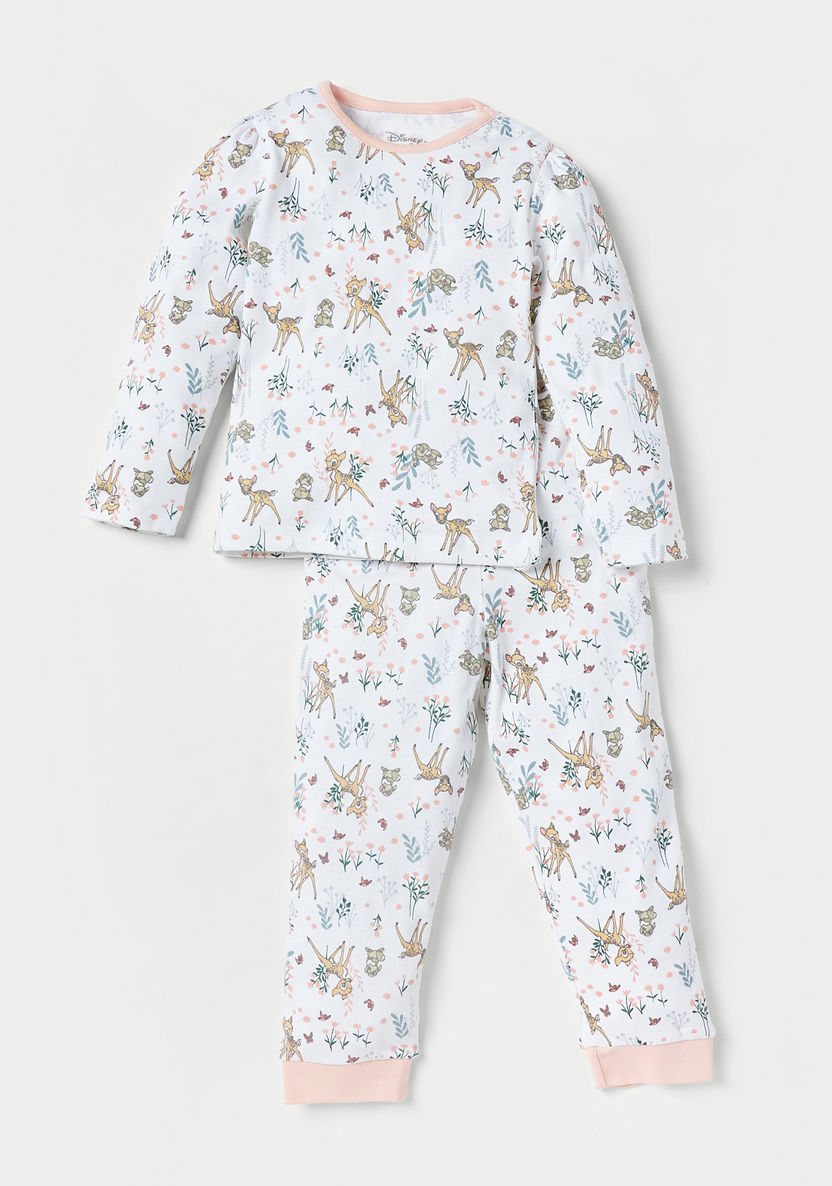 Disney Bambi Print T-shirts and Pyjamas - Set of 2-Pyjama Sets-image-1