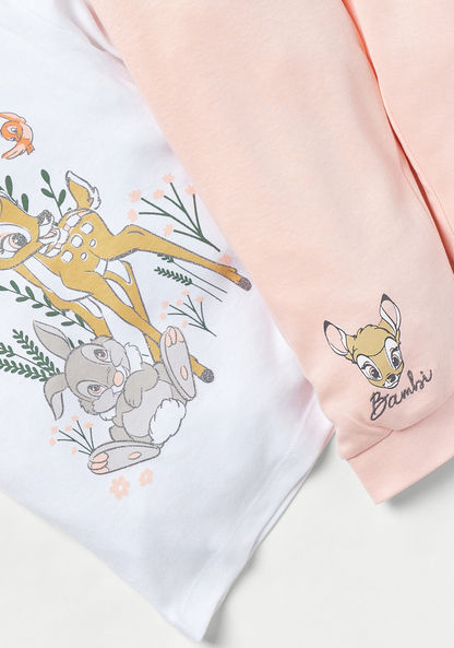 Disney Bambi Print T-shirts and Pyjamas - Set of 2-Pyjama Sets-image-3