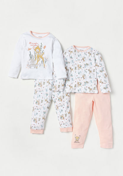 Disney Bambi Print T-shirts and Pyjamas - Set of 2-Pyjama Sets-image-4