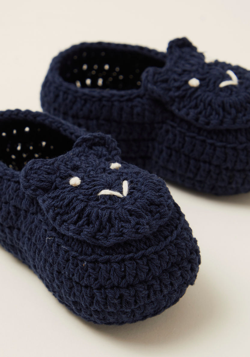 Giggles Knitted Booties with Appliques-Booties-image-2