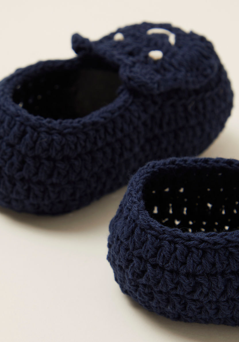 Giggles Knitted Booties with Appliques-Booties-image-3