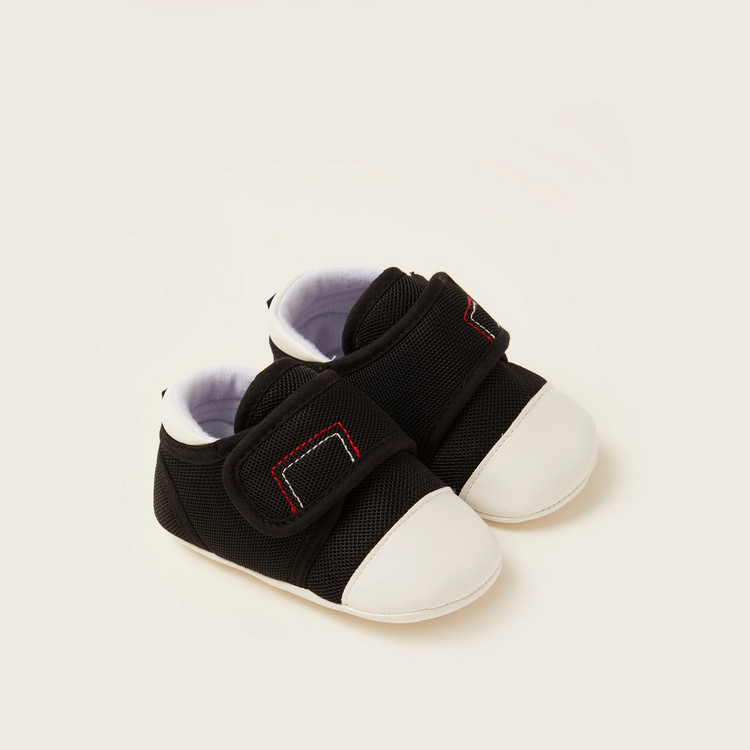 Giggles Textured Baby Shoes with Stitch Detail