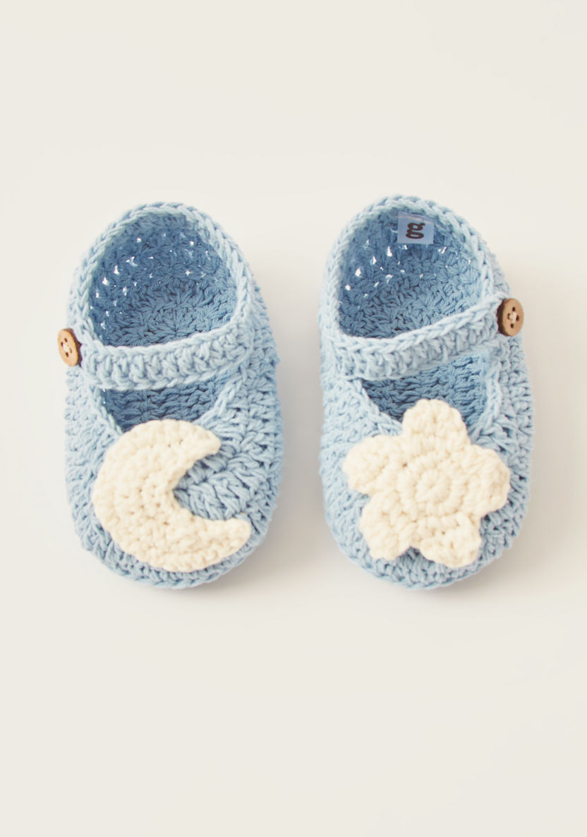 Giggles Crochet Booties with Appliques-Booties-image-4