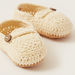 Giggles Textured Booties with Button Detail-Booties-thumbnail-2