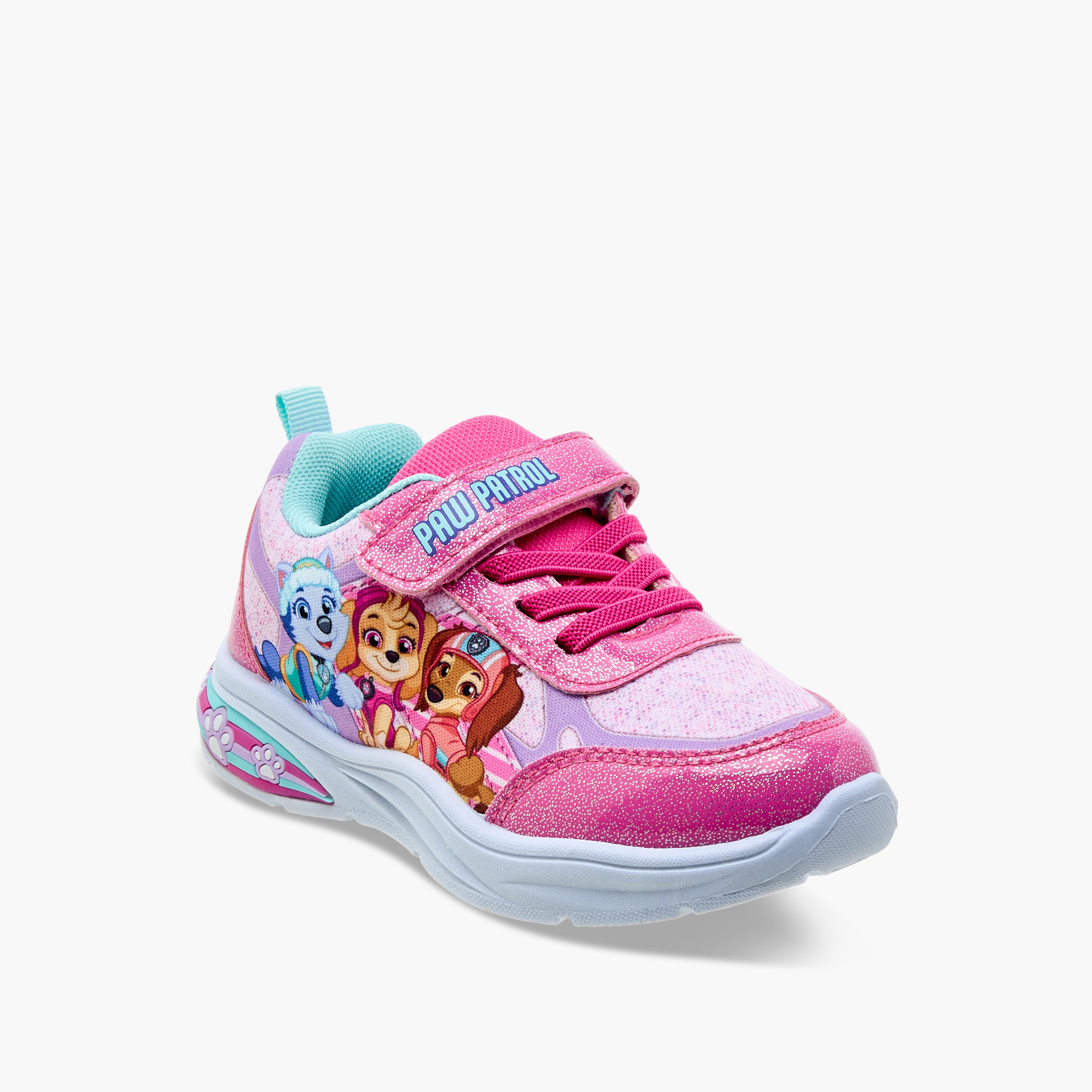 Paw Patrol Printed Light-Up Sneakers with Hook and Loop Closure-girls-shoes-sneakers-image-2