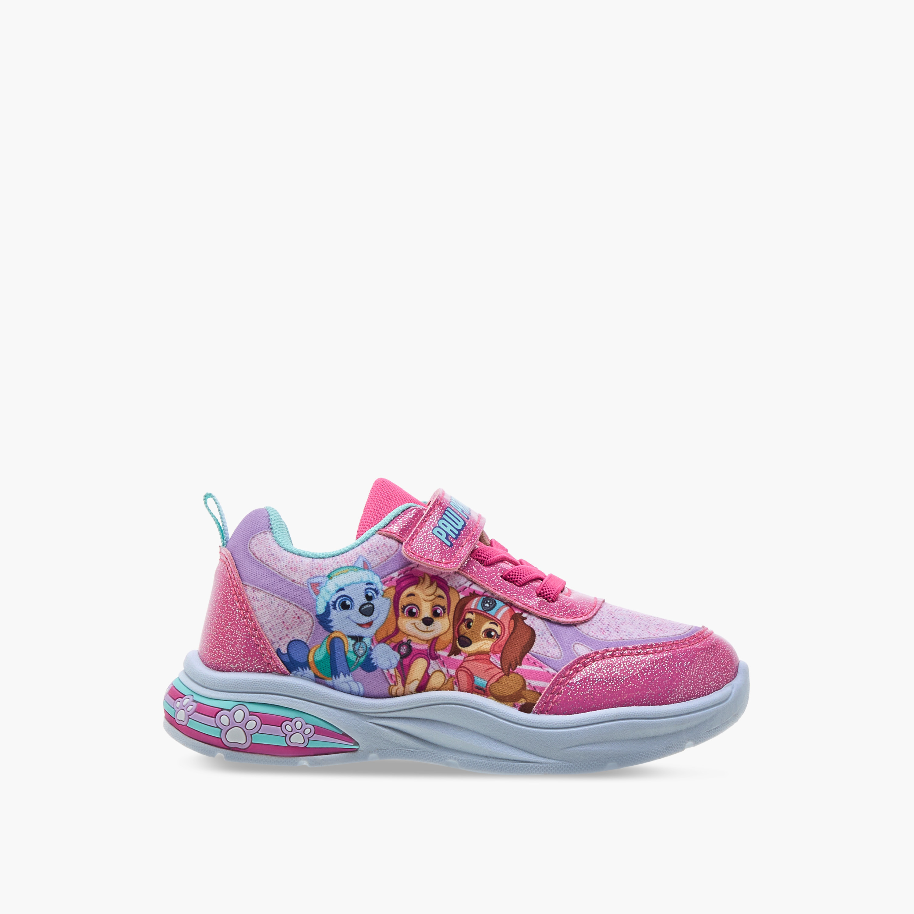 Paw Patrol Printed Light-Up Sneakers with Hook and Loop Closure-girls-shoes-sneakers-image-3
