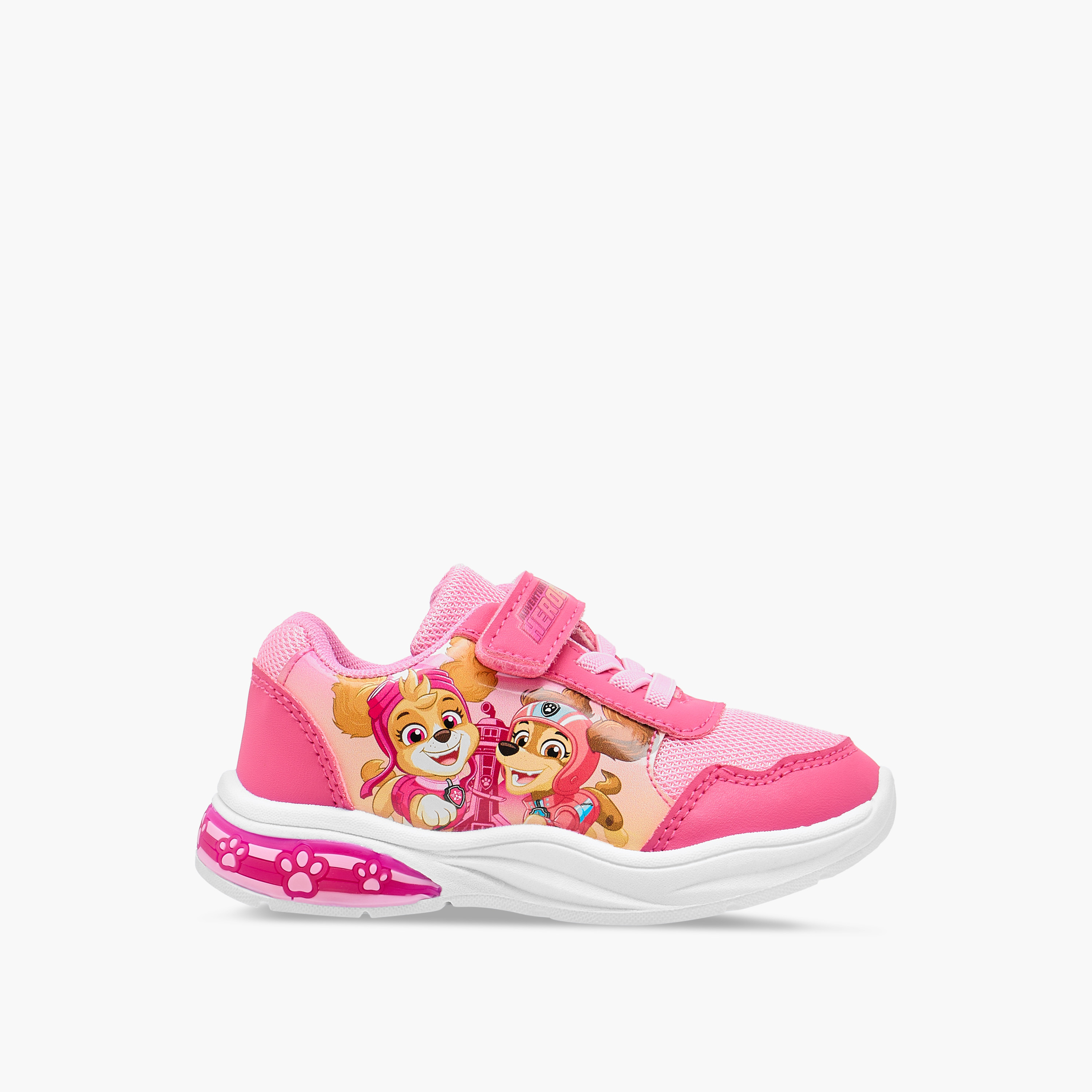 حذاء سنيكرز مضيء بشريط إغلاق لاصق وطبعات-girls-shoes-sneakers-image-3