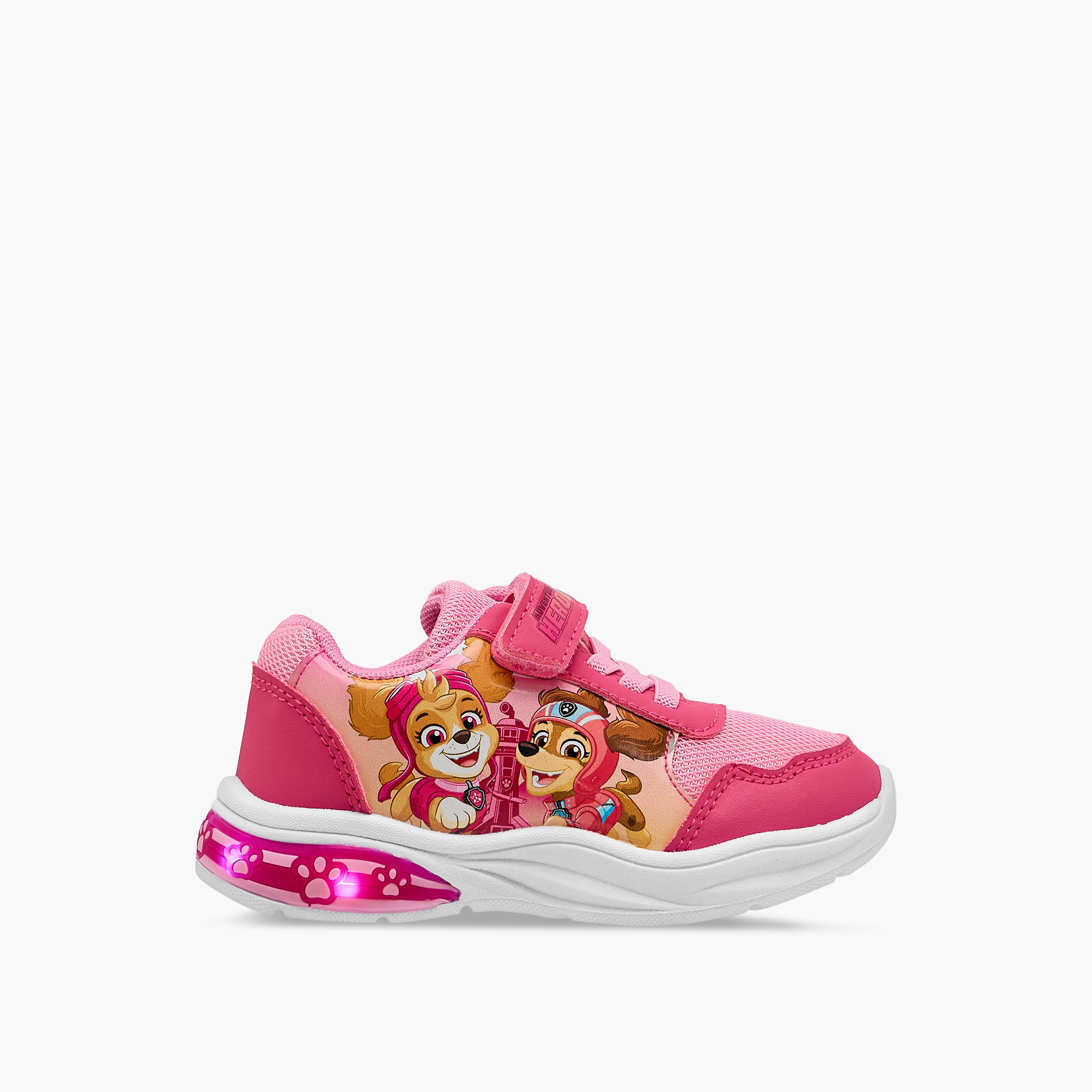حذاء سنيكرز مضيء بشريط إغلاق لاصق وطبعات-girls-shoes-sneakers-image-4