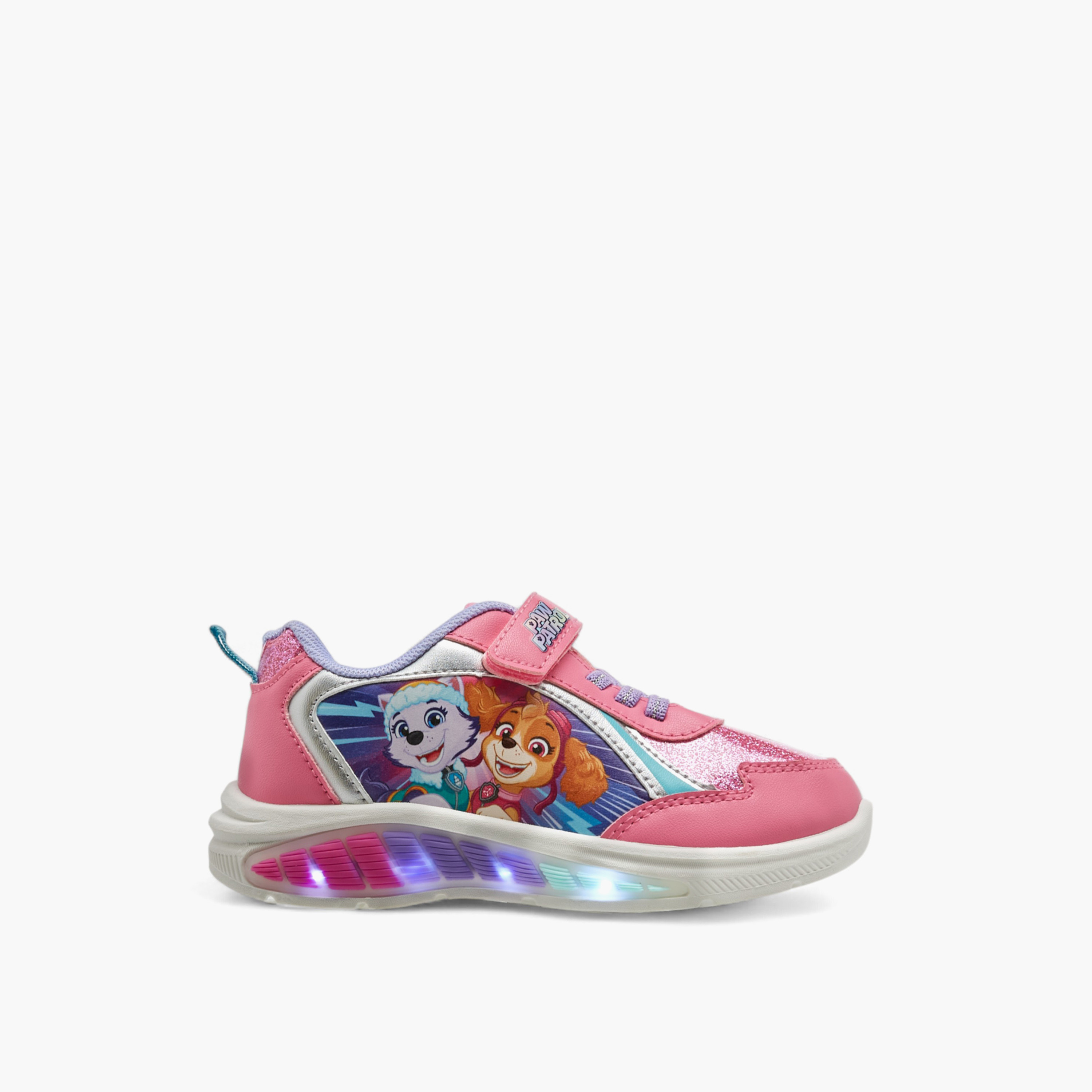 Paw Patrol Printed Light-Up Sneakers with Hook and Loop Closure-girls-shoes-sneakers-image-4