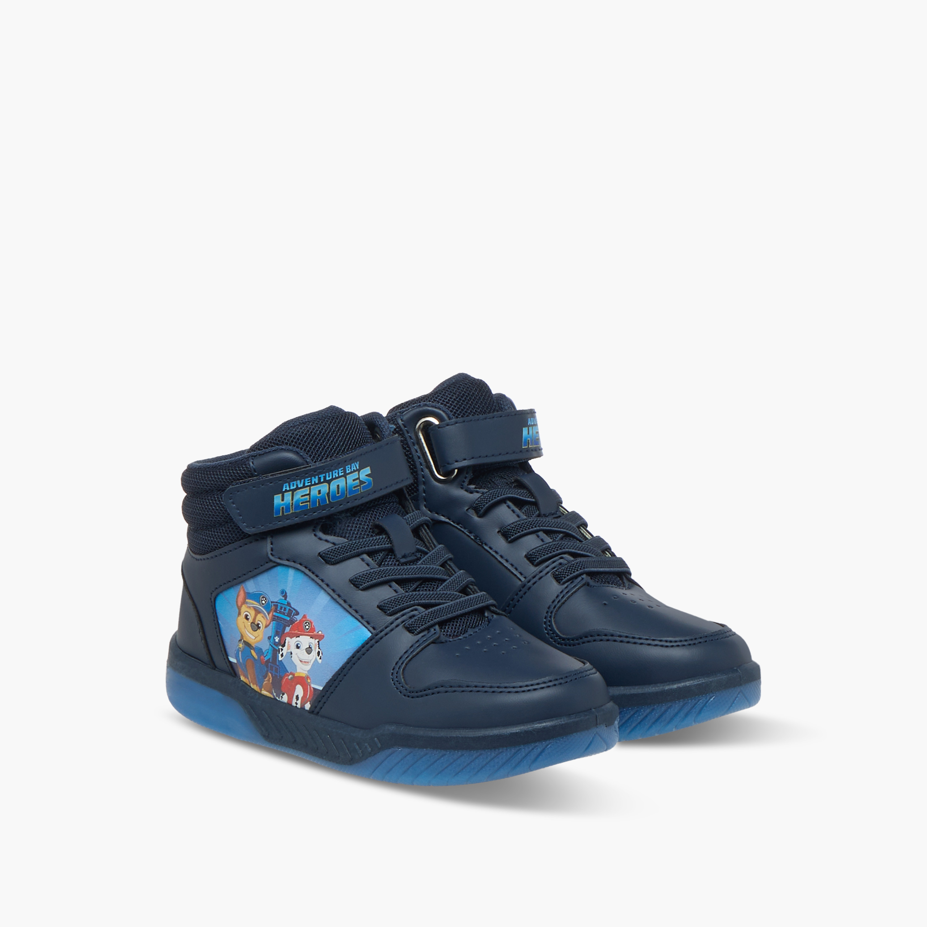 Paw Patrol Printed High-Top Sneakers with Hook and Loop Closure-boys-shoes-sneakers-image-1