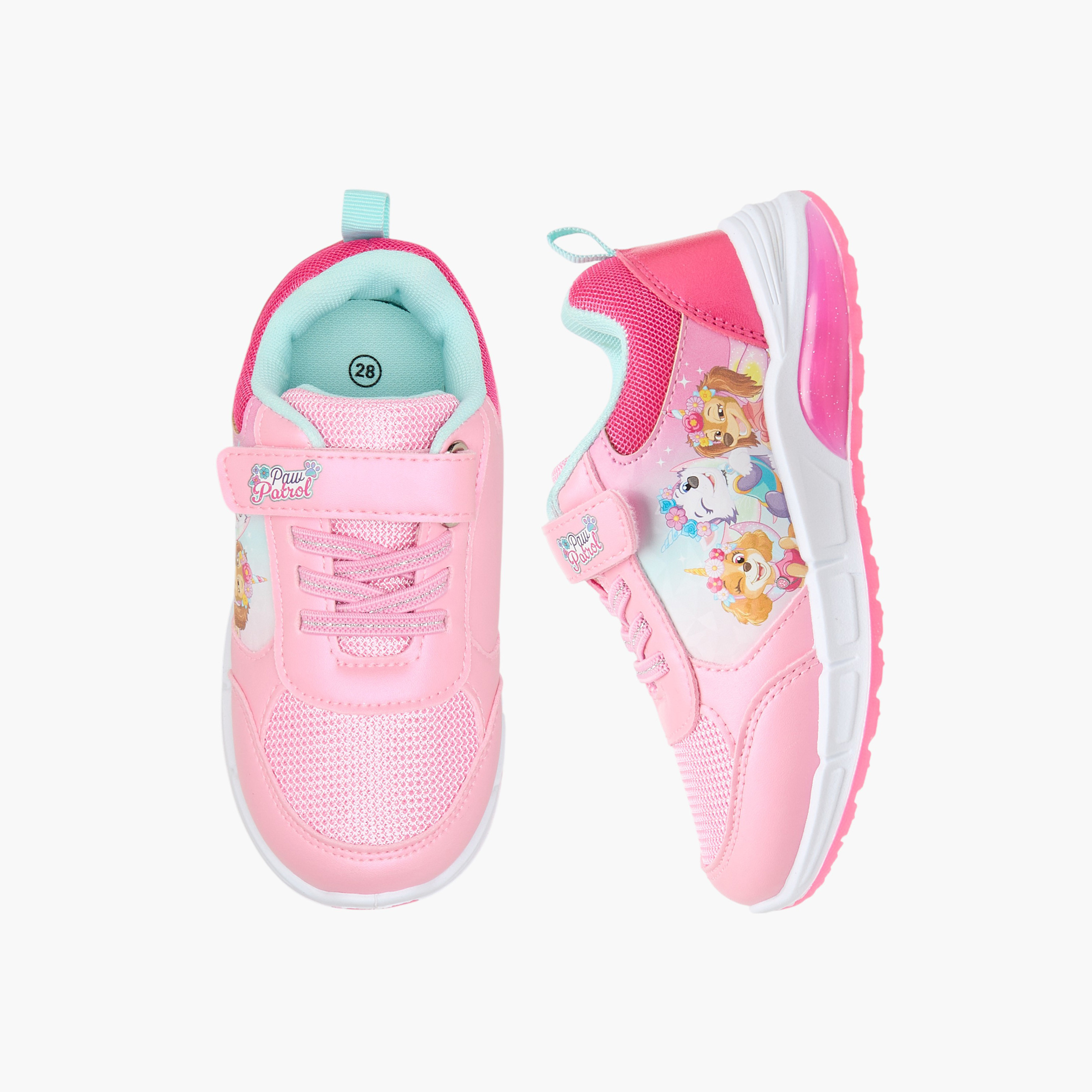 Paw Patrol Girls Hook & Loop Light-Up Sneakers-girls-shoes-sneakers-image-1