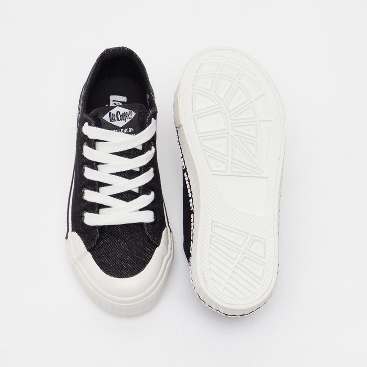 Lee Cooper Logo Detailed Sneakers with Lace-Up Closure